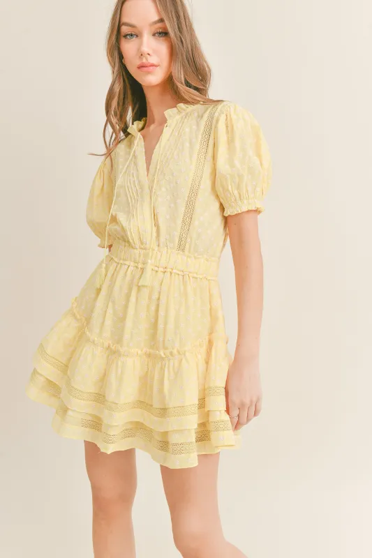 MAKAYLA MINI RUFFLE TIER DRESS made by MABLE