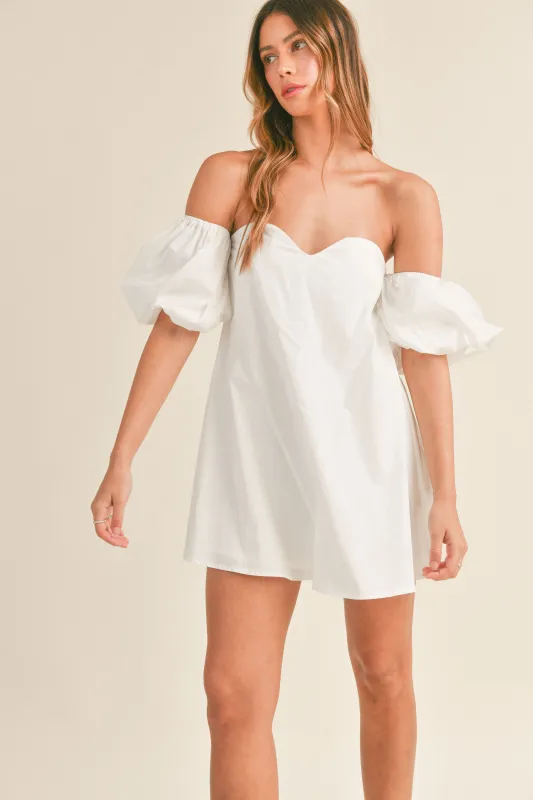 ELLEN OFF SHOULDER MINI DRESS made by MABLE