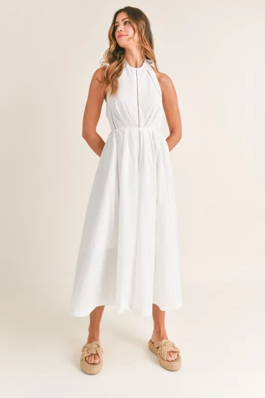 MEADOW NECKBOW TIE MIDI DRESS sold by MABLE