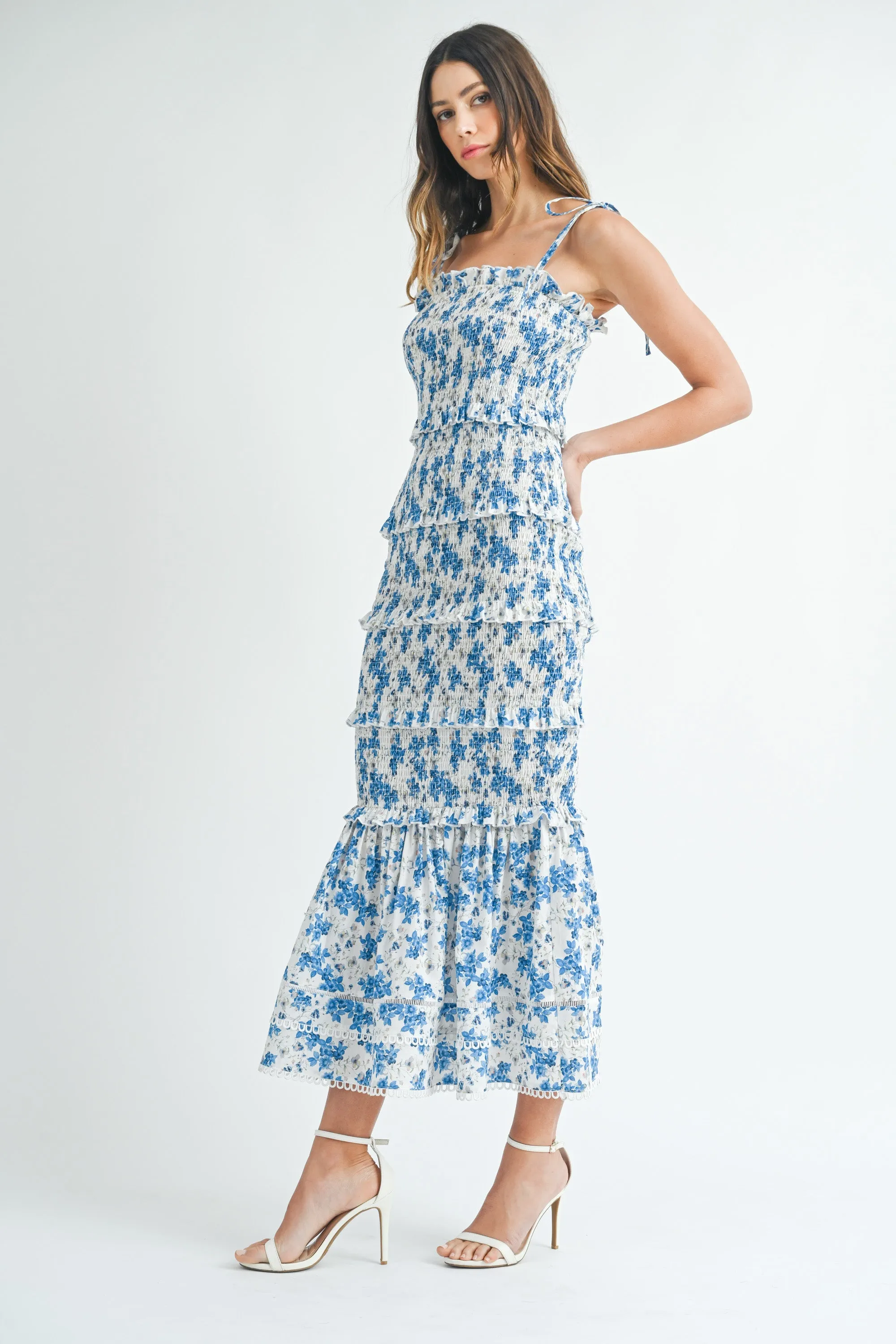 SALMA TIERED SMOCKED BODYCON DRESS sold by MABLE product image thumbnail 2