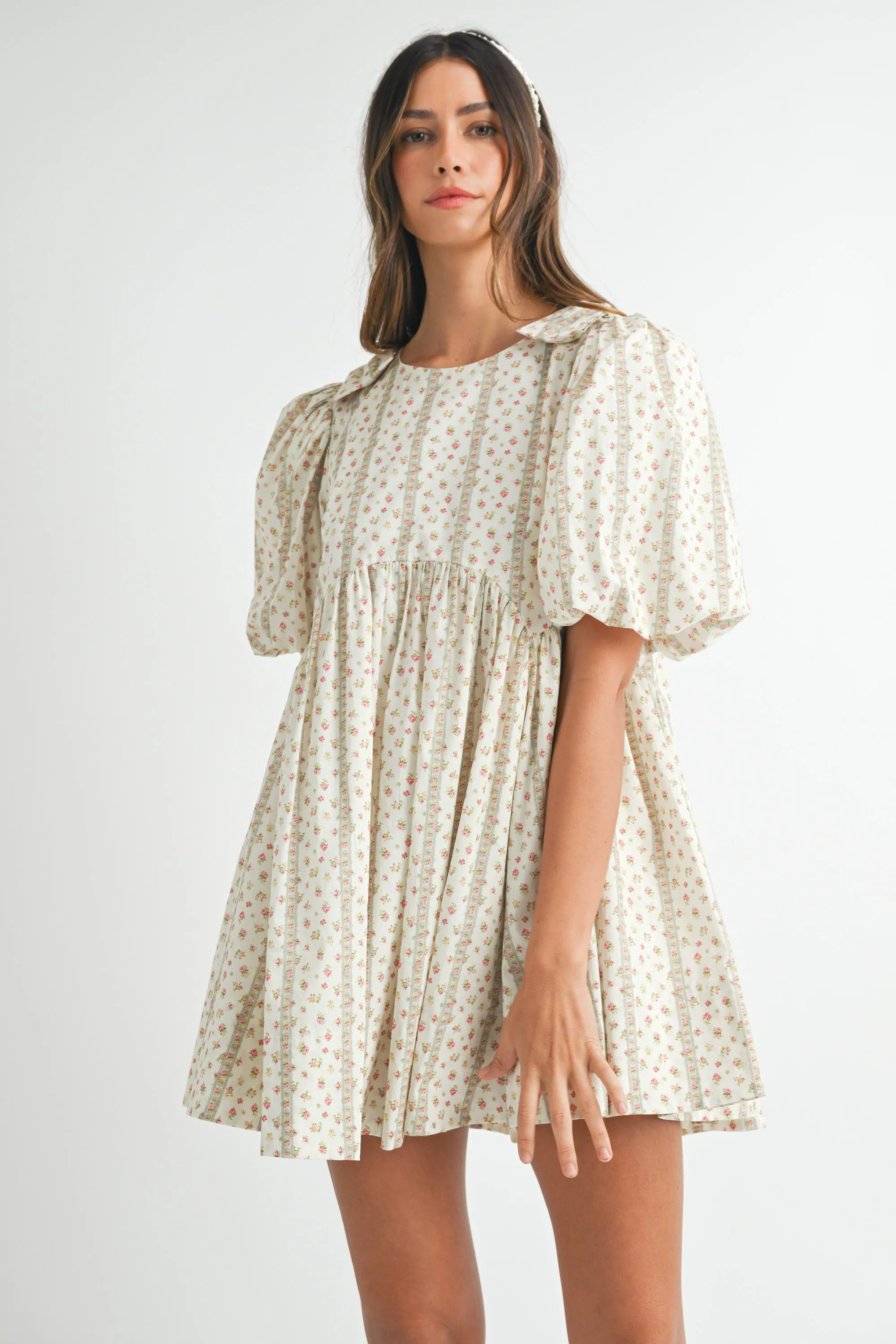 MONICA FLORAL PRINTED MINI DRESS sold by MABLE