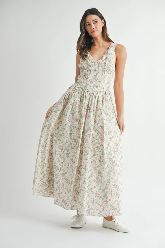 JAZLYN BUSTIER BODY MIDI DRESS made by MABLE
