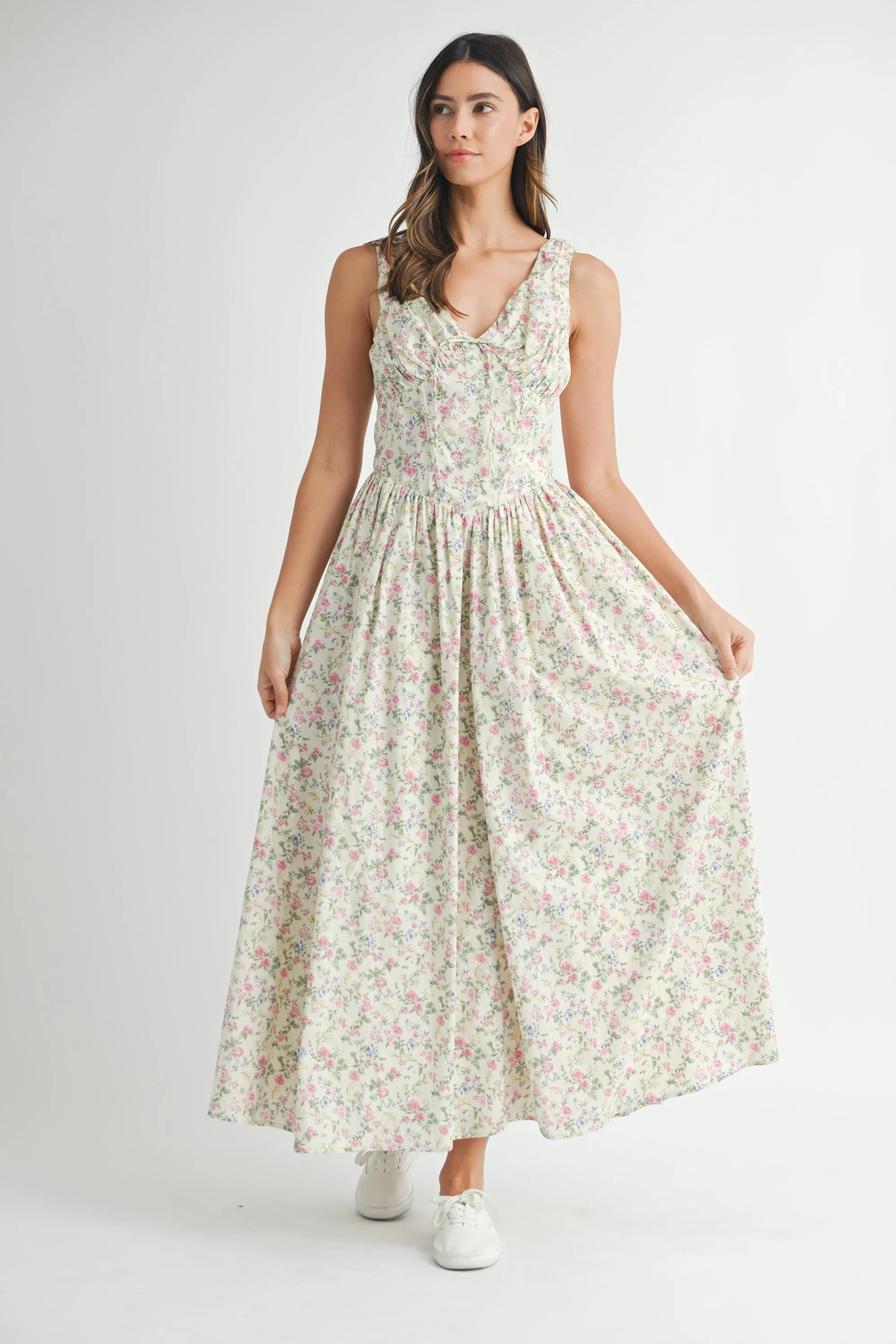 JAZLYN BUSTIER BODY MIDI DRESS sold by MABLE product image thumbnail 4