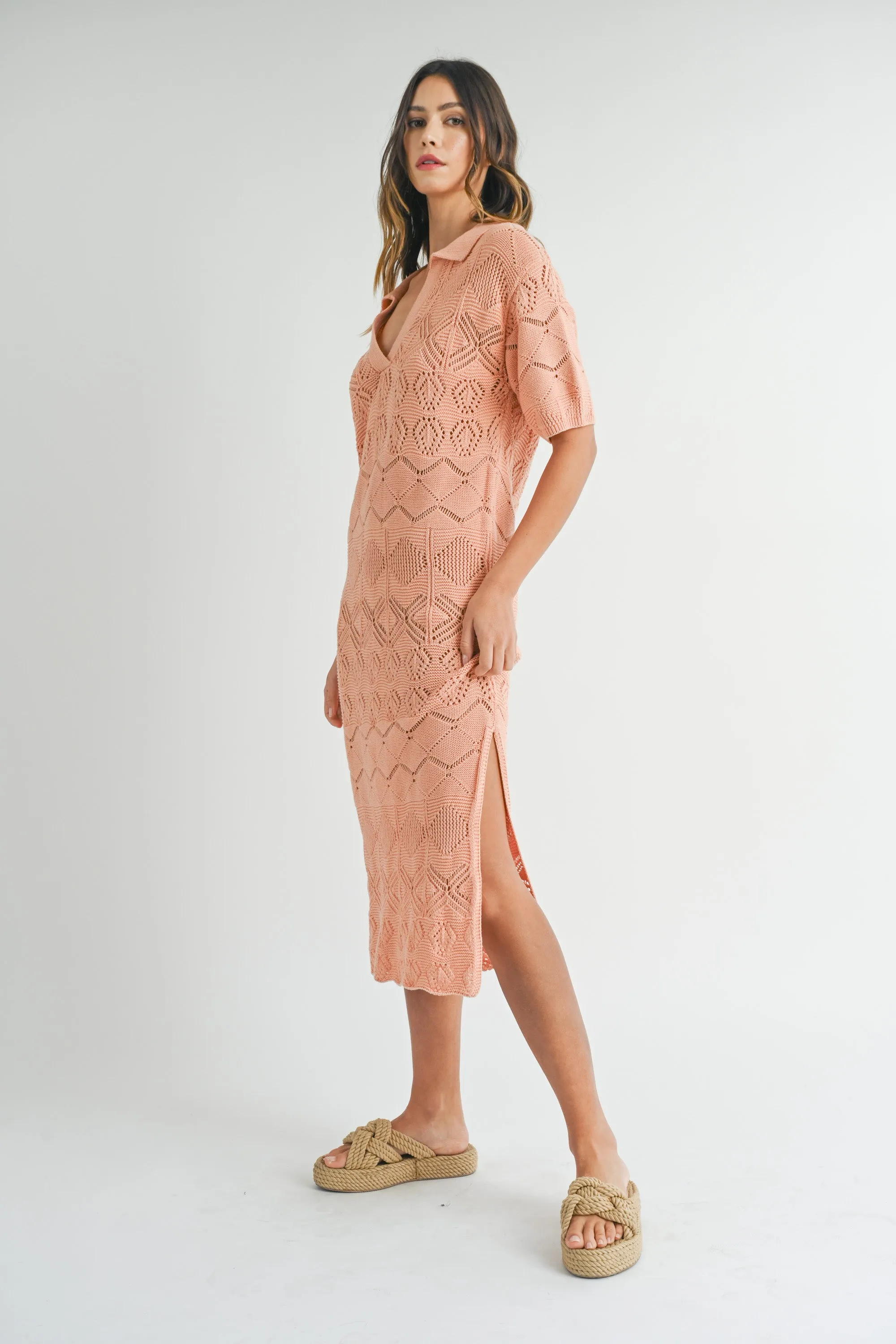 CROCHET SWEATER MIDI DRESS sold by MABLE product image thumbnail 2