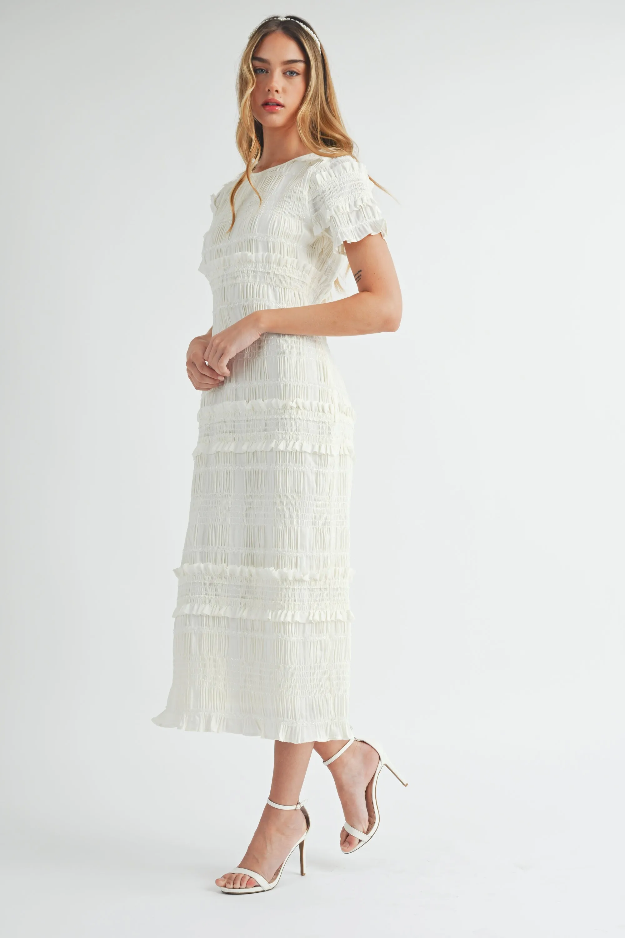 SMOCKED RUFFLED DRESS sold by MABLE product image thumbnail 2
