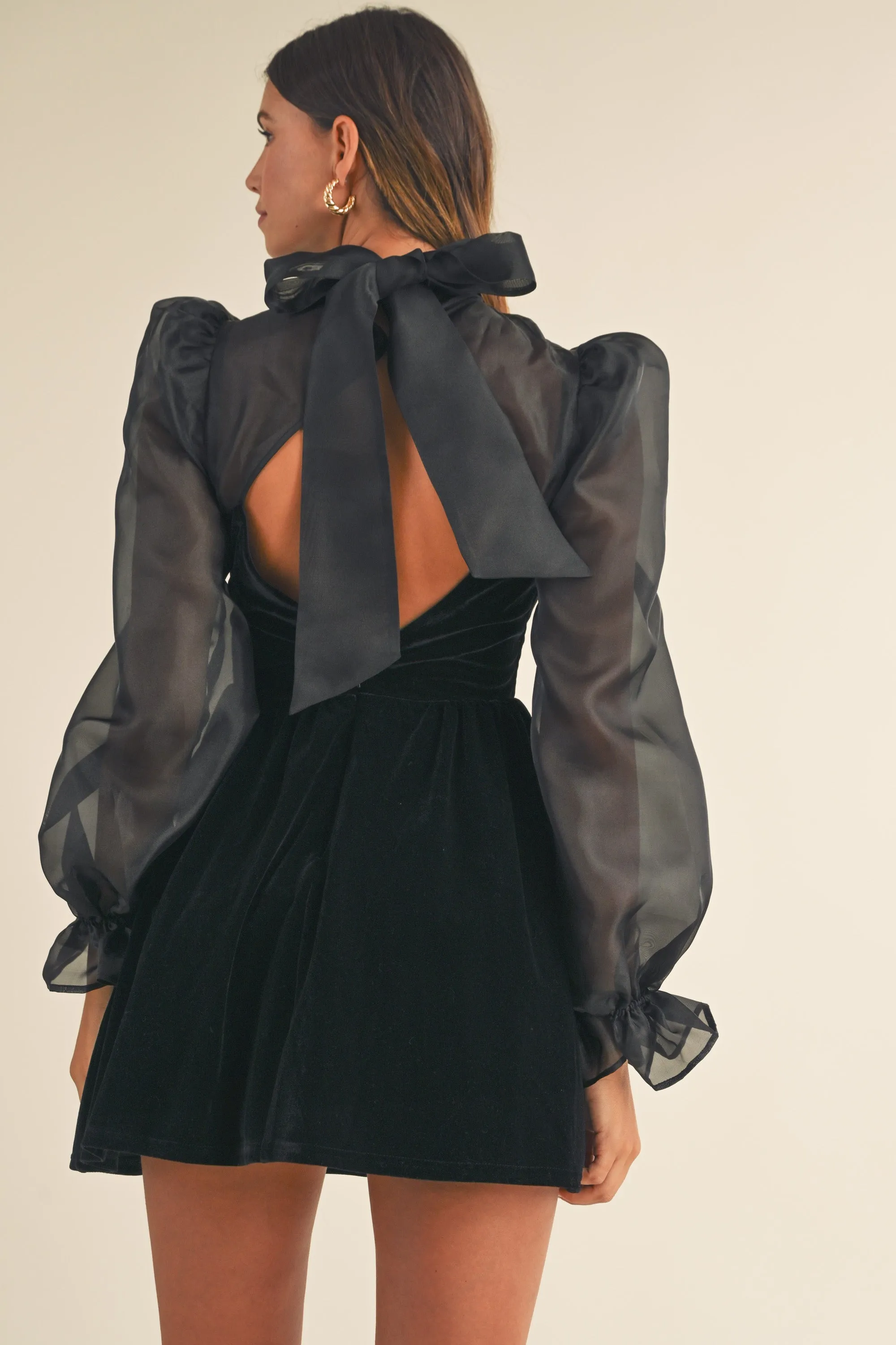 TRISTAN ORGANZA PUFF SLEEVE MINI DRESS sold by MABLE product image thumbnail 2