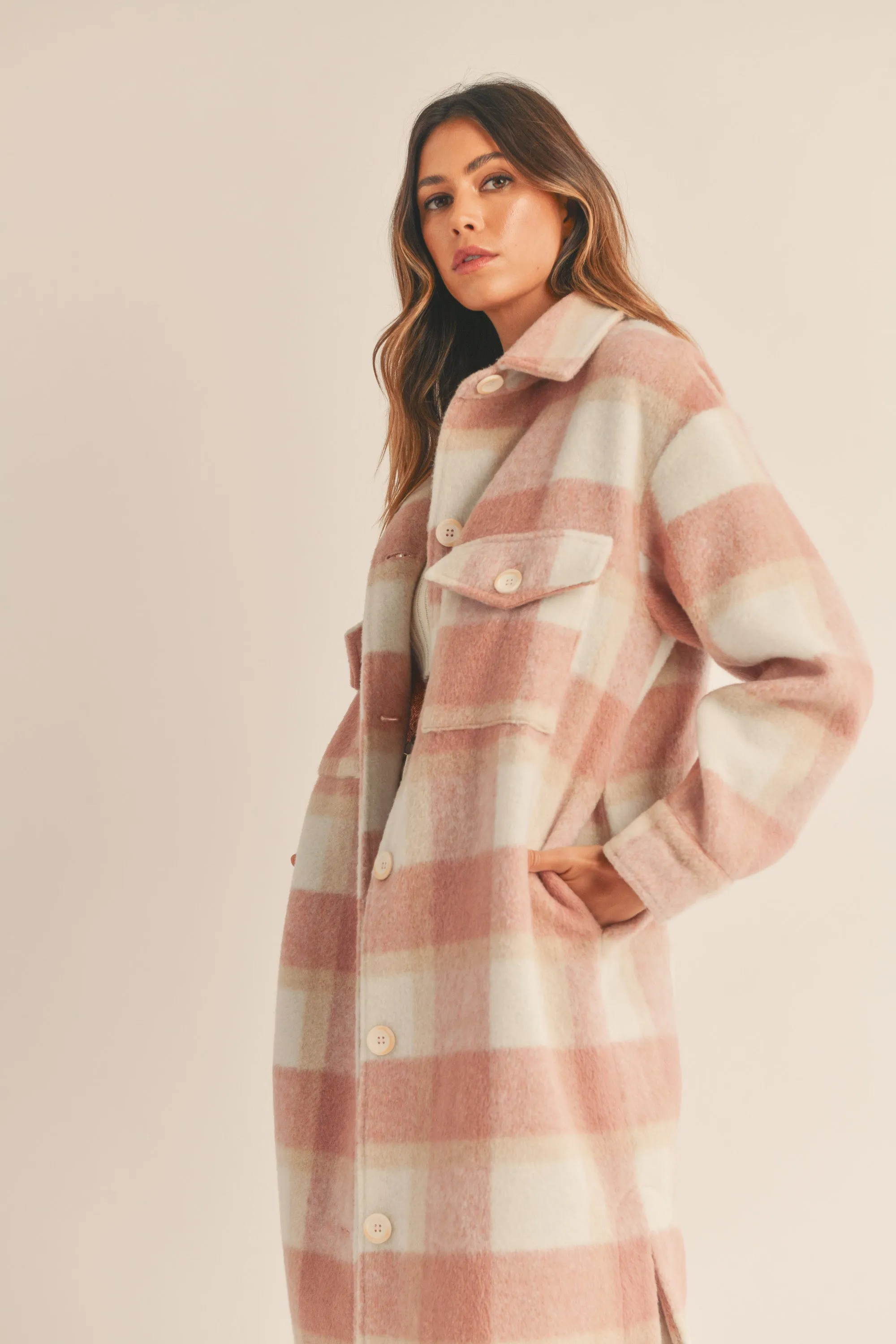 MORIYA PLAID LONG SHIRT JACKET sold by MABLE product image thumbnail 4