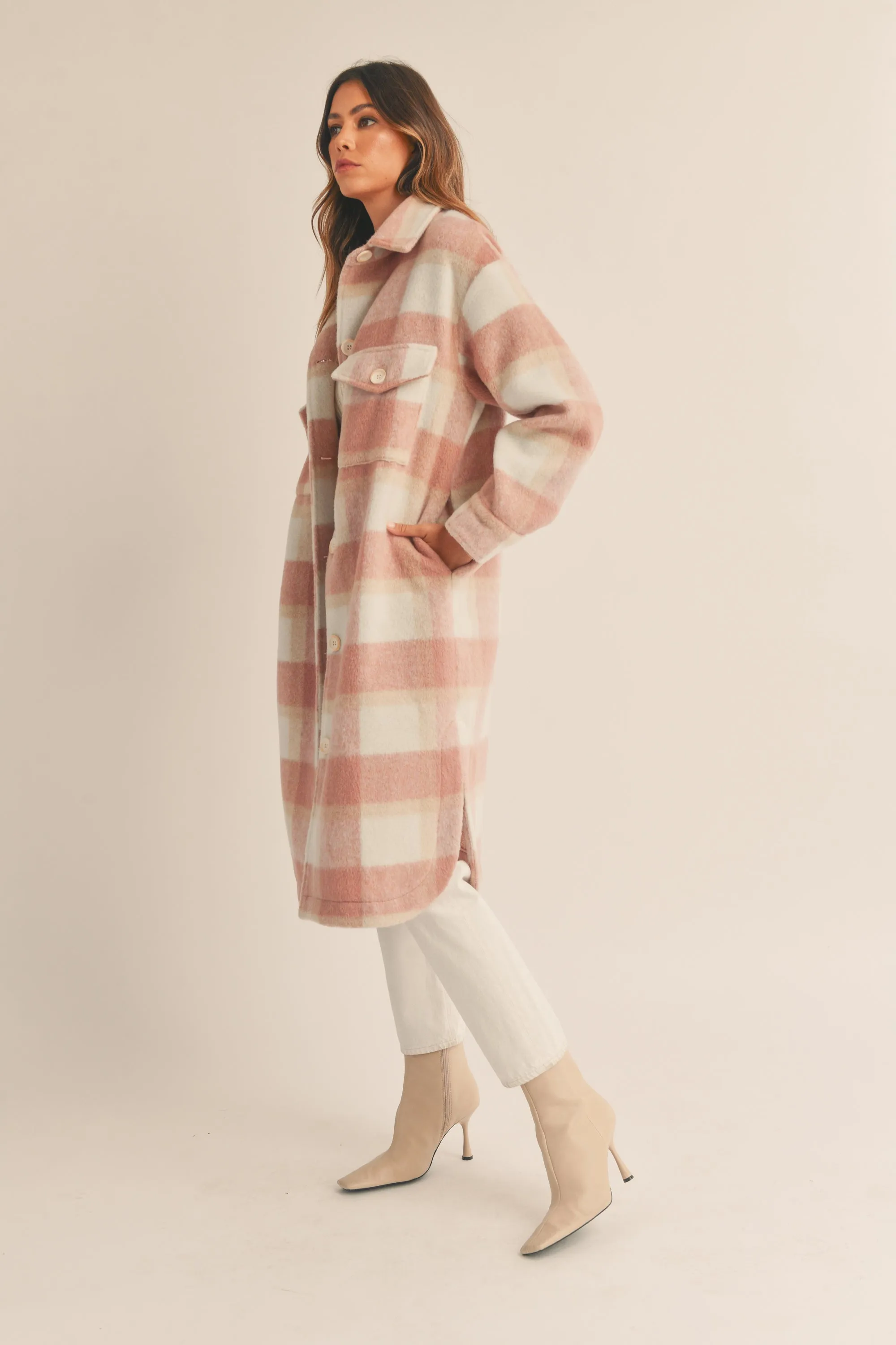 MORIYA PLAID LONG SHIRT JACKET sold by MABLE product image thumbnail 3