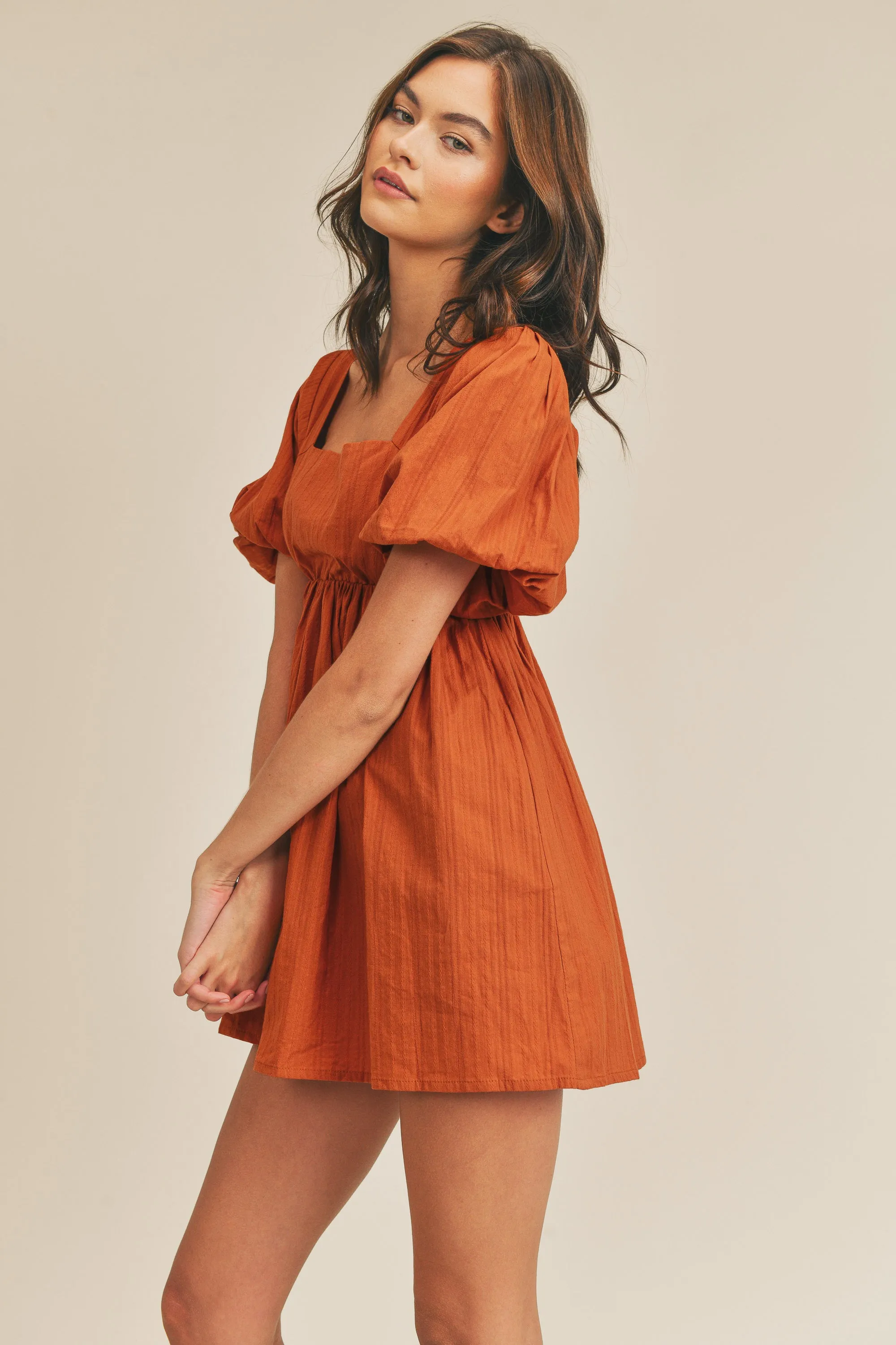 OAKLEIGH PUFF SLEEVE MINI DRESS sold by MABLE product image thumbnail 5
