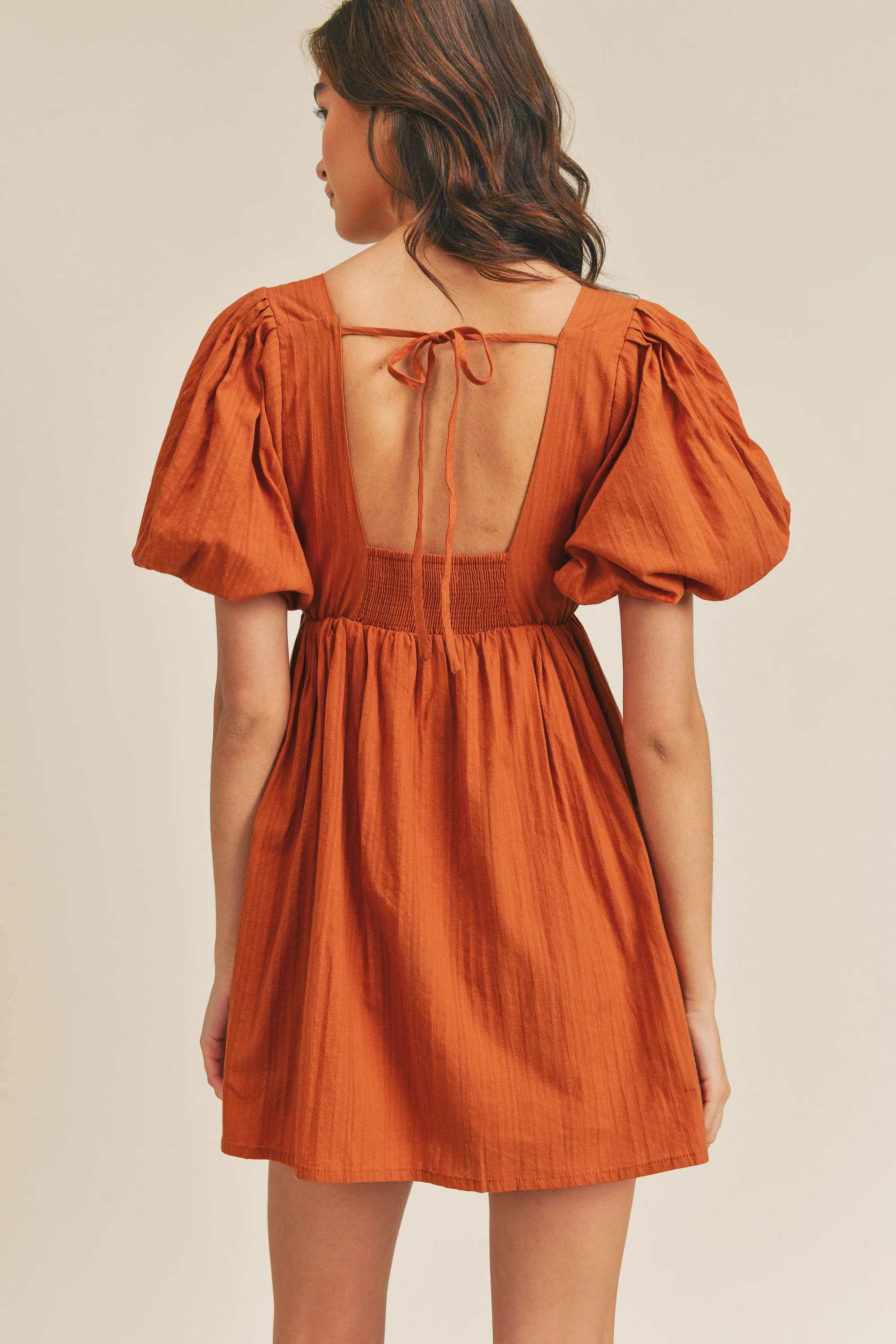 OAKLEIGH PUFF SLEEVE MINI DRESS sold by MABLE product image thumbnail 2