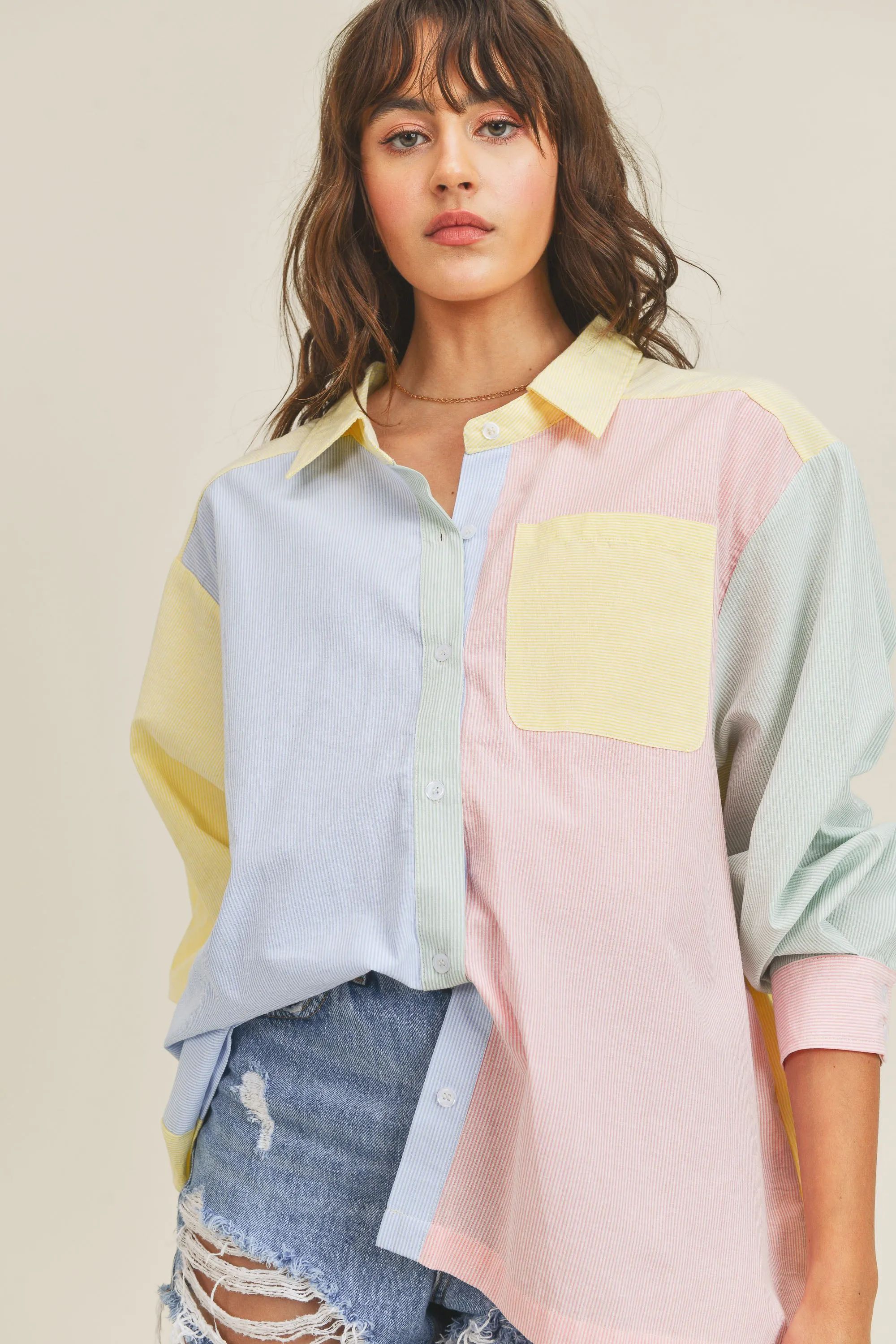 HAZEL COLOR BLOCK SHIRT sold by MABLE product image thumbnail 4