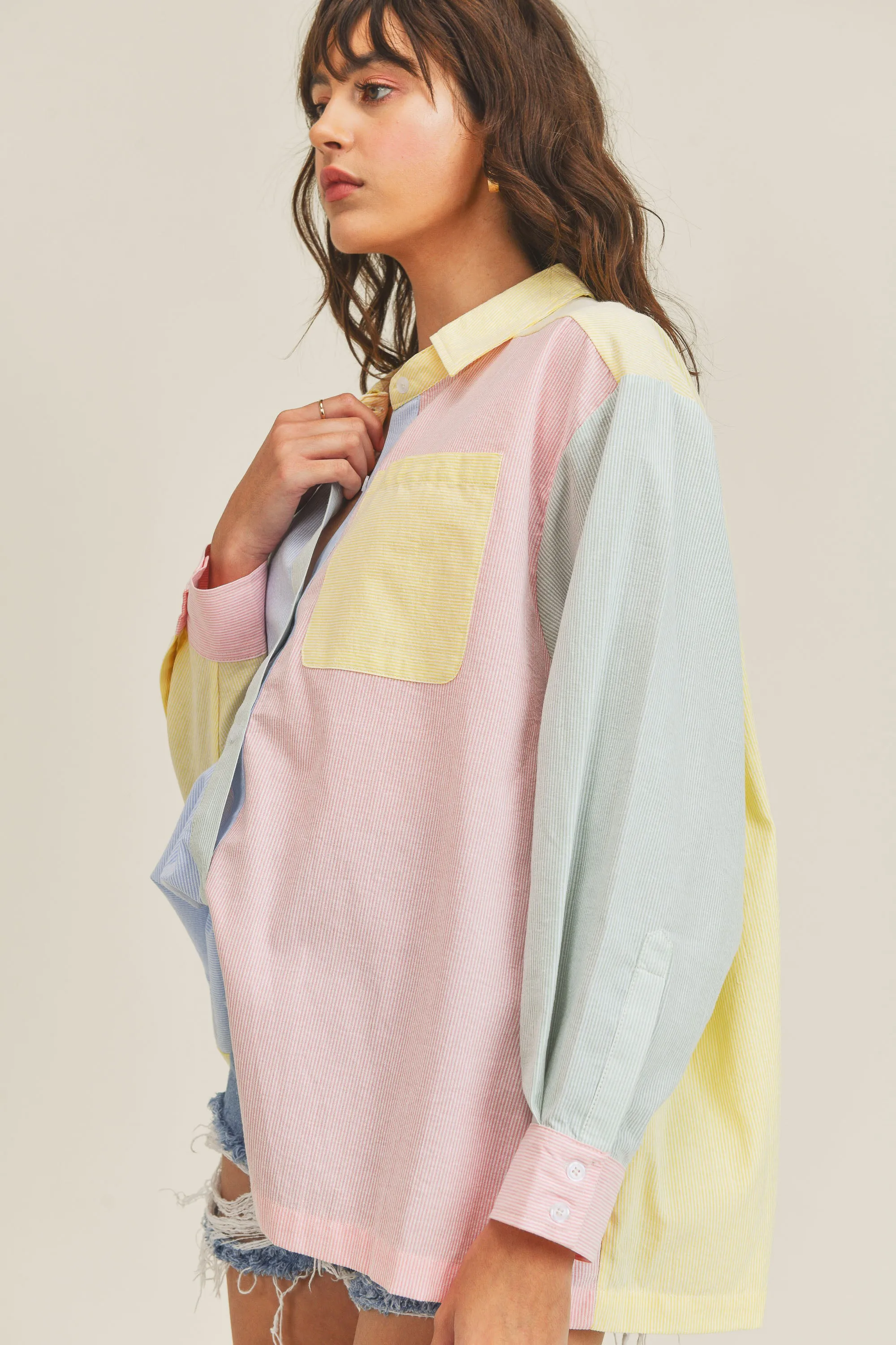 HAZEL COLOR BLOCK SHIRT sold by MABLE product image thumbnail 5