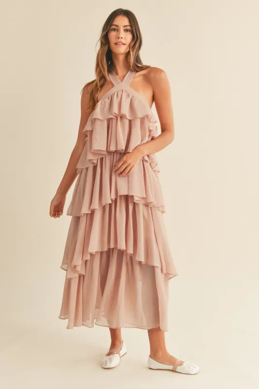 WINONA RUFFLE TIERED MAXI DRESS made by MABLE