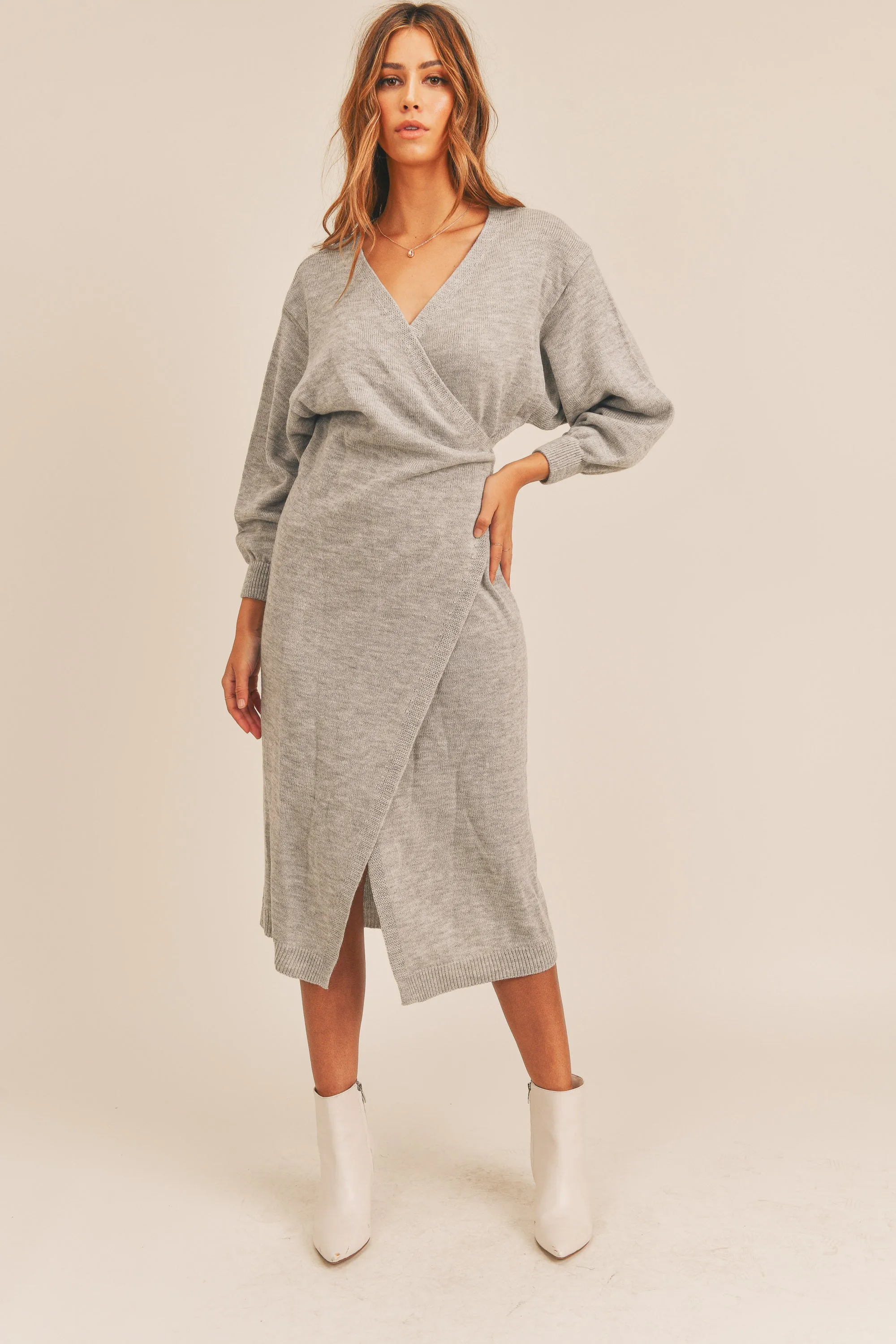 JOVIE KNIT SWEATER MIDI DRESS sold by MABLE