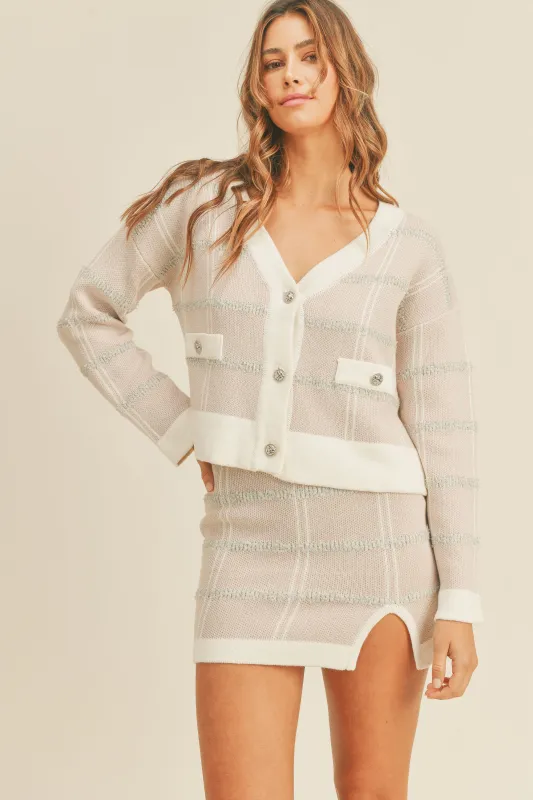 ALINA PLAID TWO PIECE SET made by MABLE