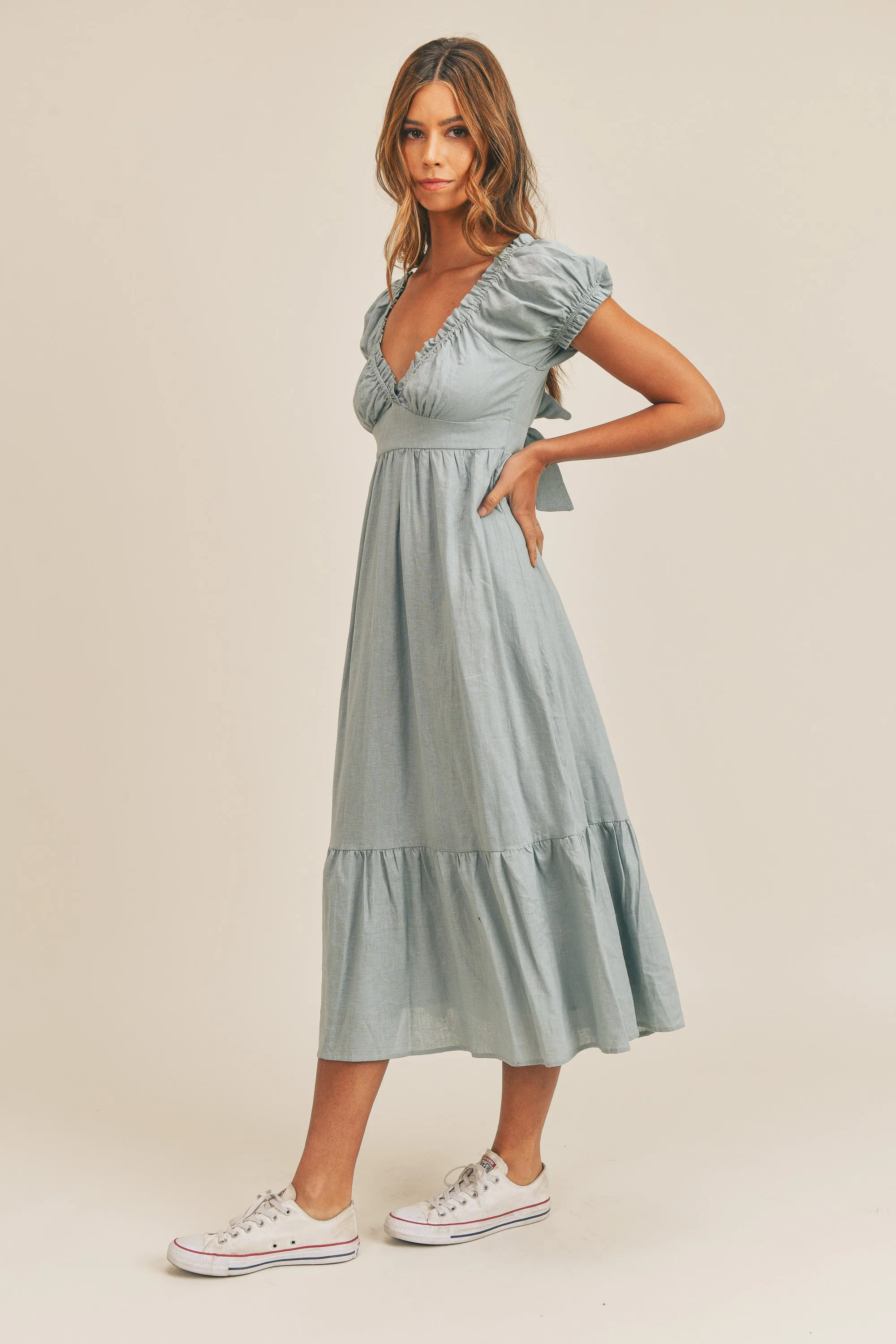 MALLORY PUFF SLEEVE DRESS sold by MABLE product image thumbnail 4