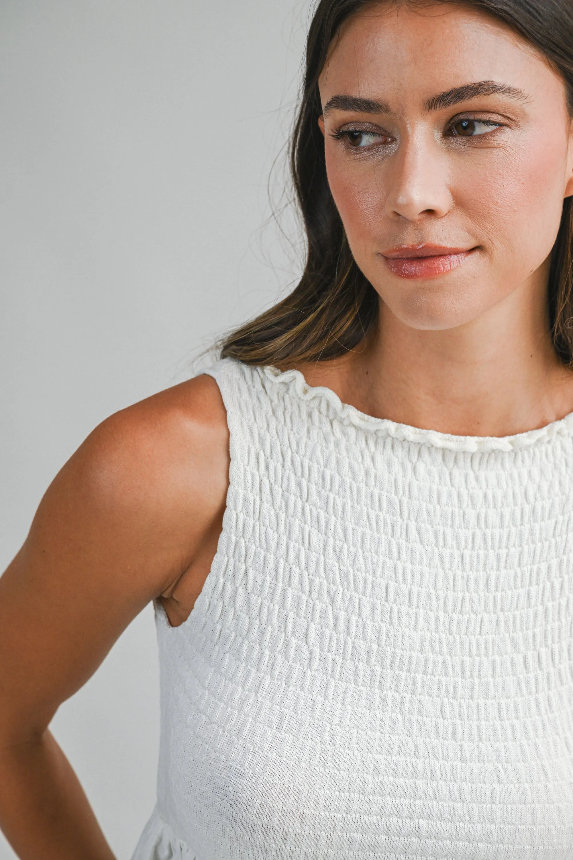 AMELIE SMOCKED LACE HEM TOP sold by MABLE product image thumbnail 4