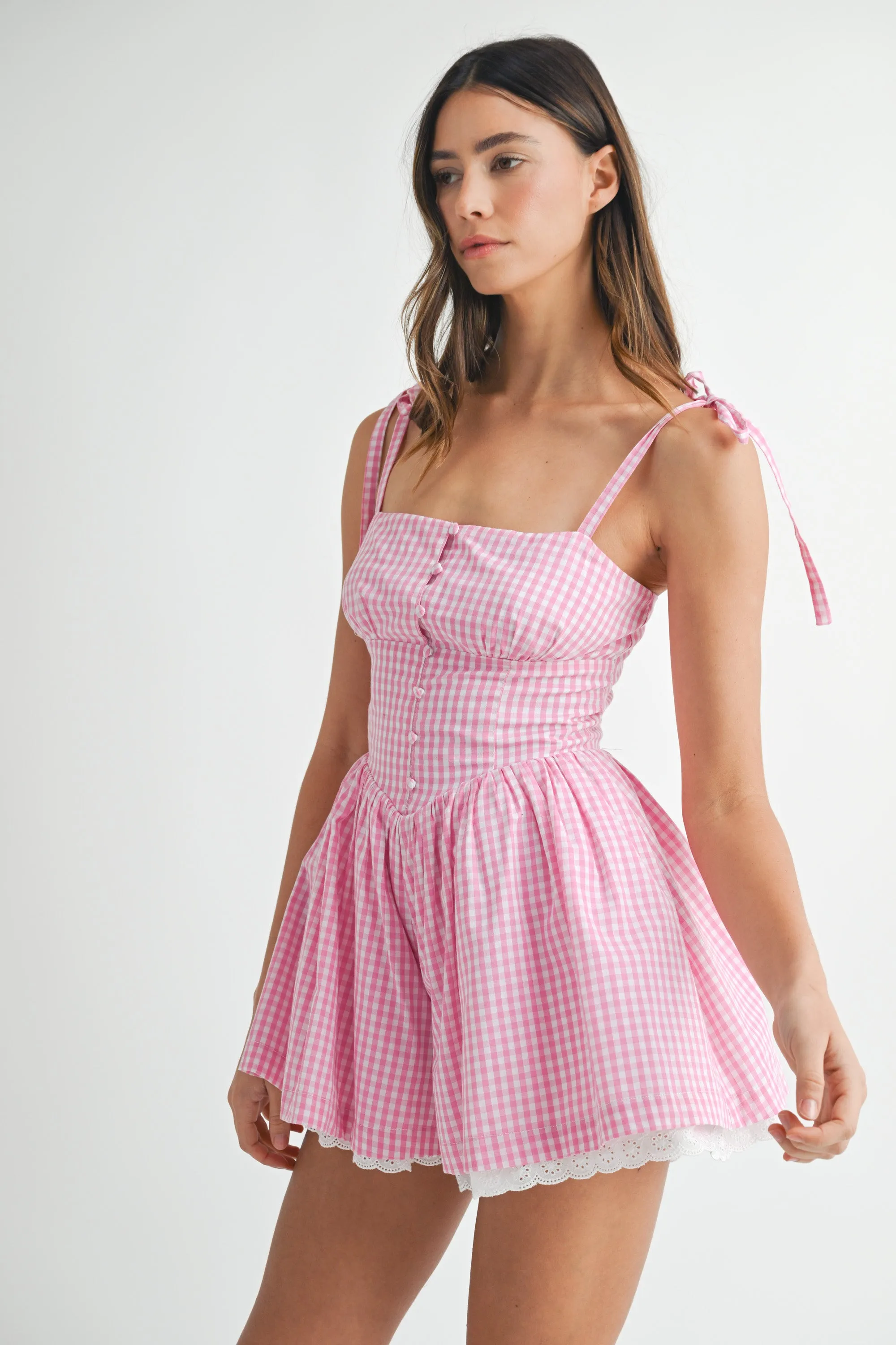 EVELYN TIE STRAP CORSET ROMPER sold by MABLE product image thumbnail 2