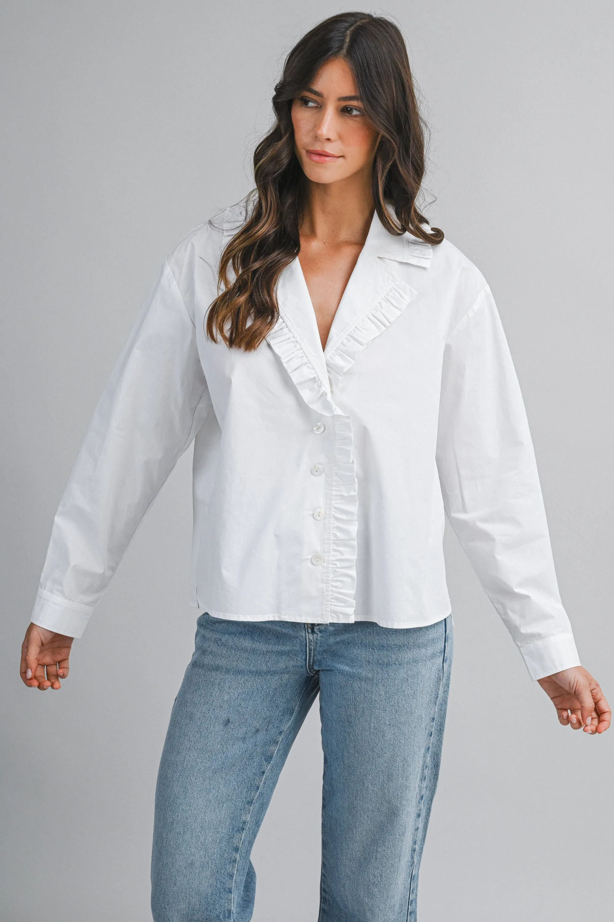 MALIA FRILL COLLAR DETAIL SHIRT sold by MABLE product image thumbnail 2