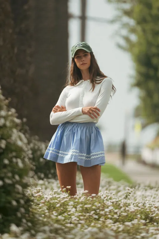 AVALYNN POINTELLE FITTED KNITTED TOP made by MABLE