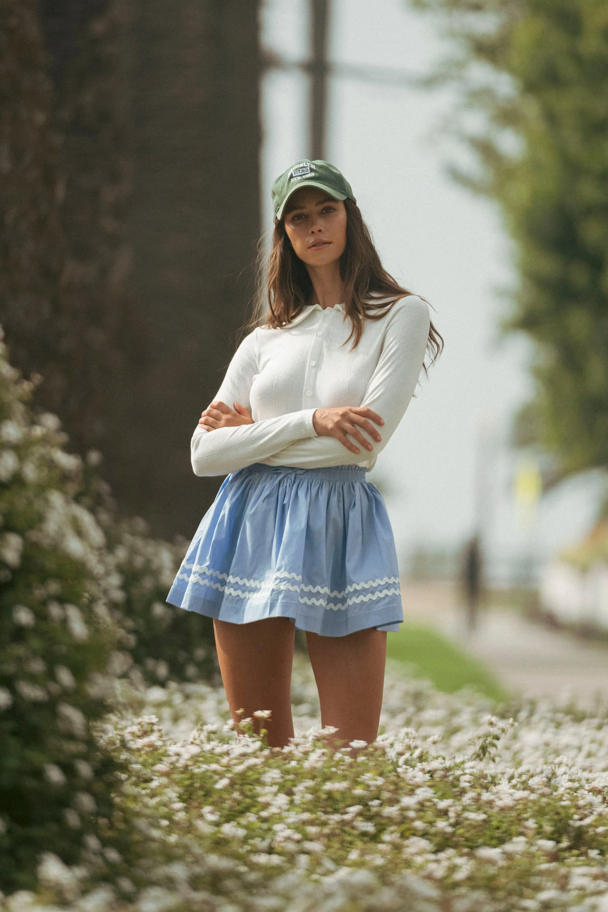 AVALYNN POINTELLE FITTED KNITTED TOP sold by MABLE