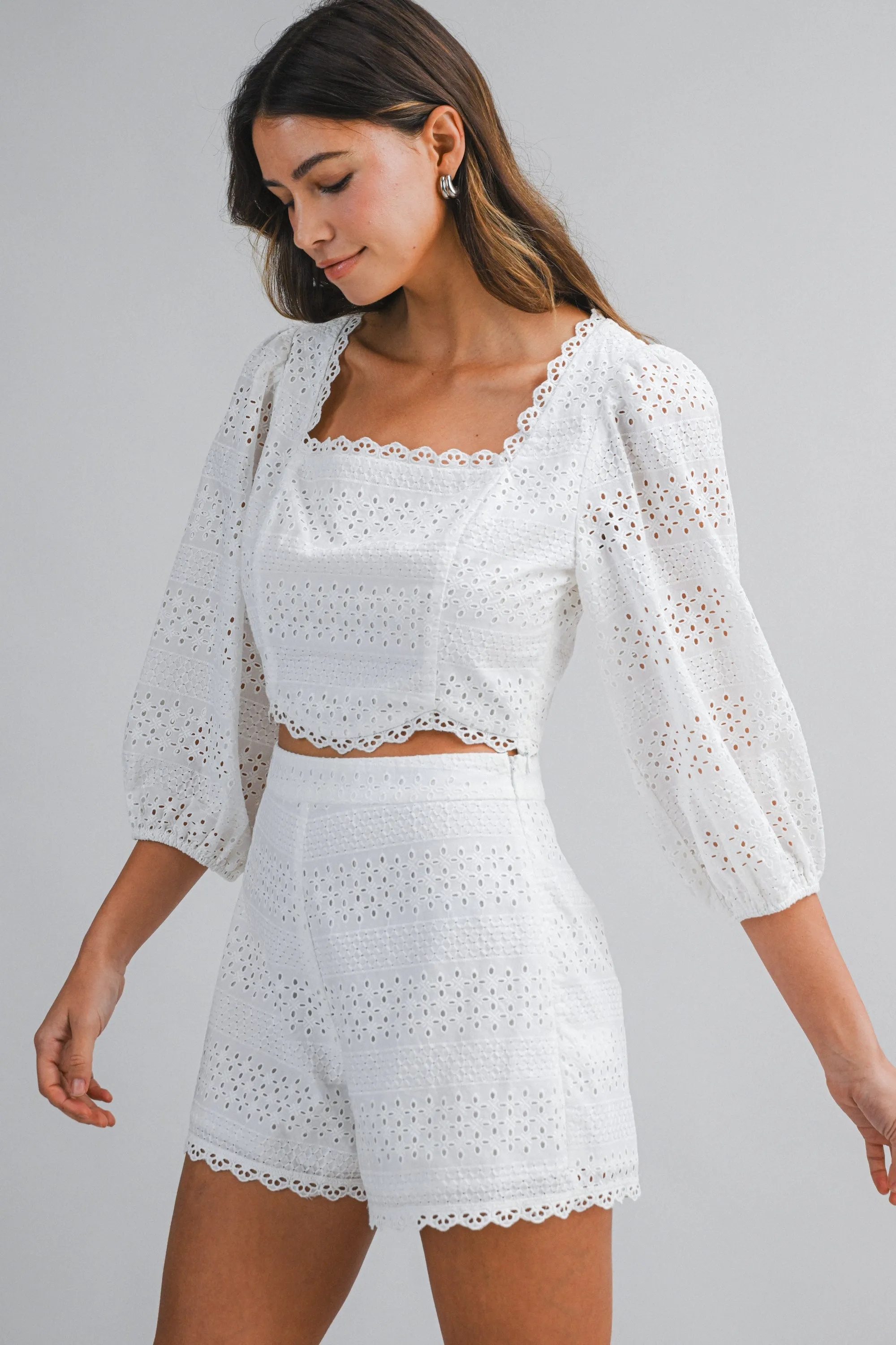 OAKLEE EMBROIDERY TOP AND SHORTS SET sold by MABLE product image thumbnail 2