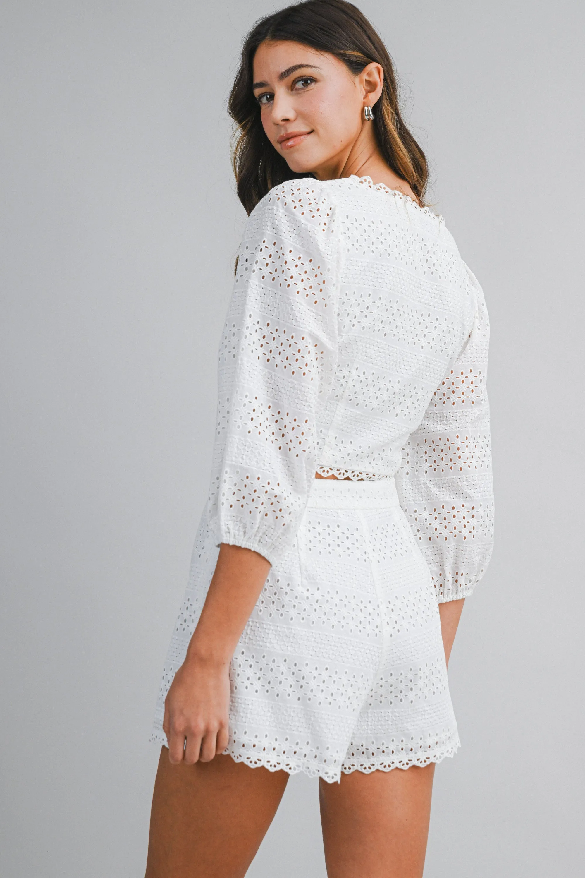 OAKLEE EMBROIDERY TOP AND SHORTS SET sold by MABLE product image thumbnail 3