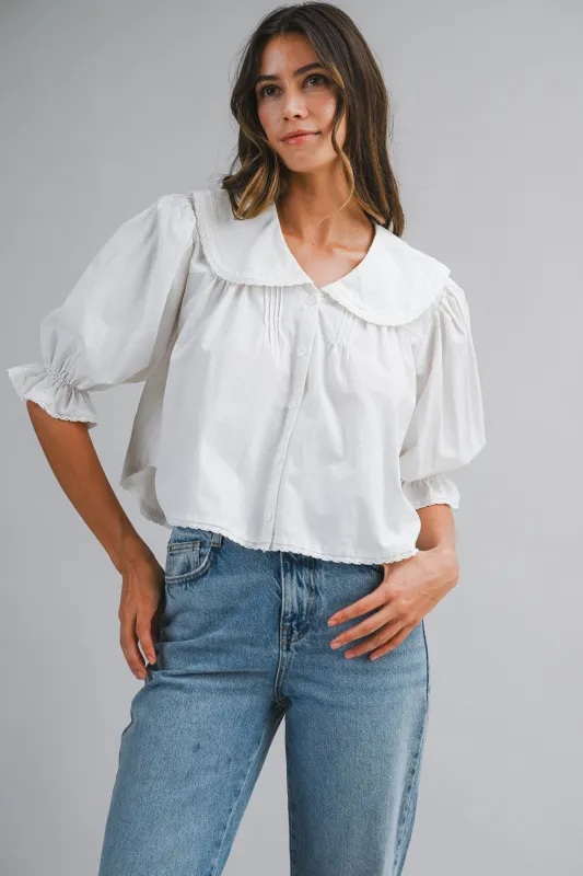 DOROTHY PETER PAN COLLAR BLOUSE made by MABLE