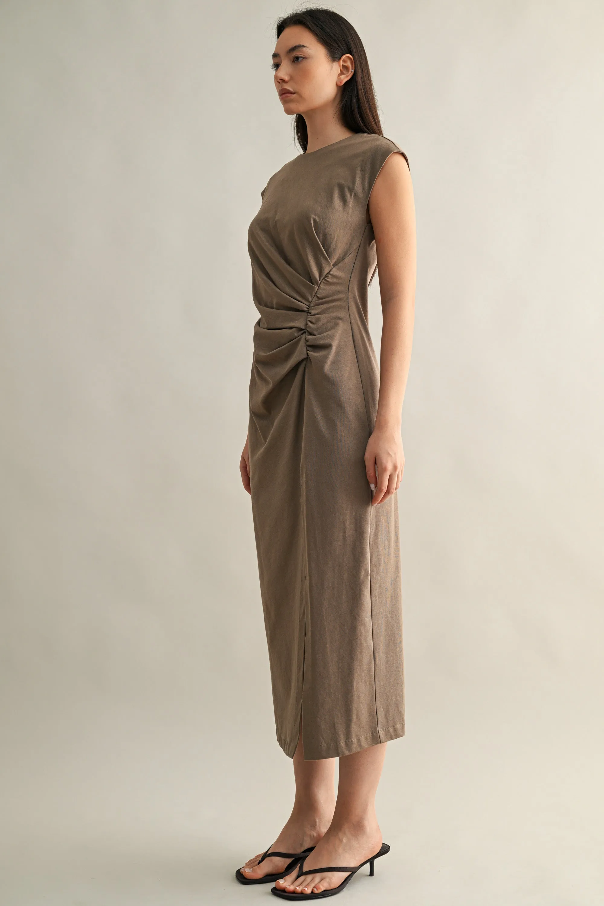 HAZEL RUCHED MIDI DRESS sold by MABLE product image thumbnail 5