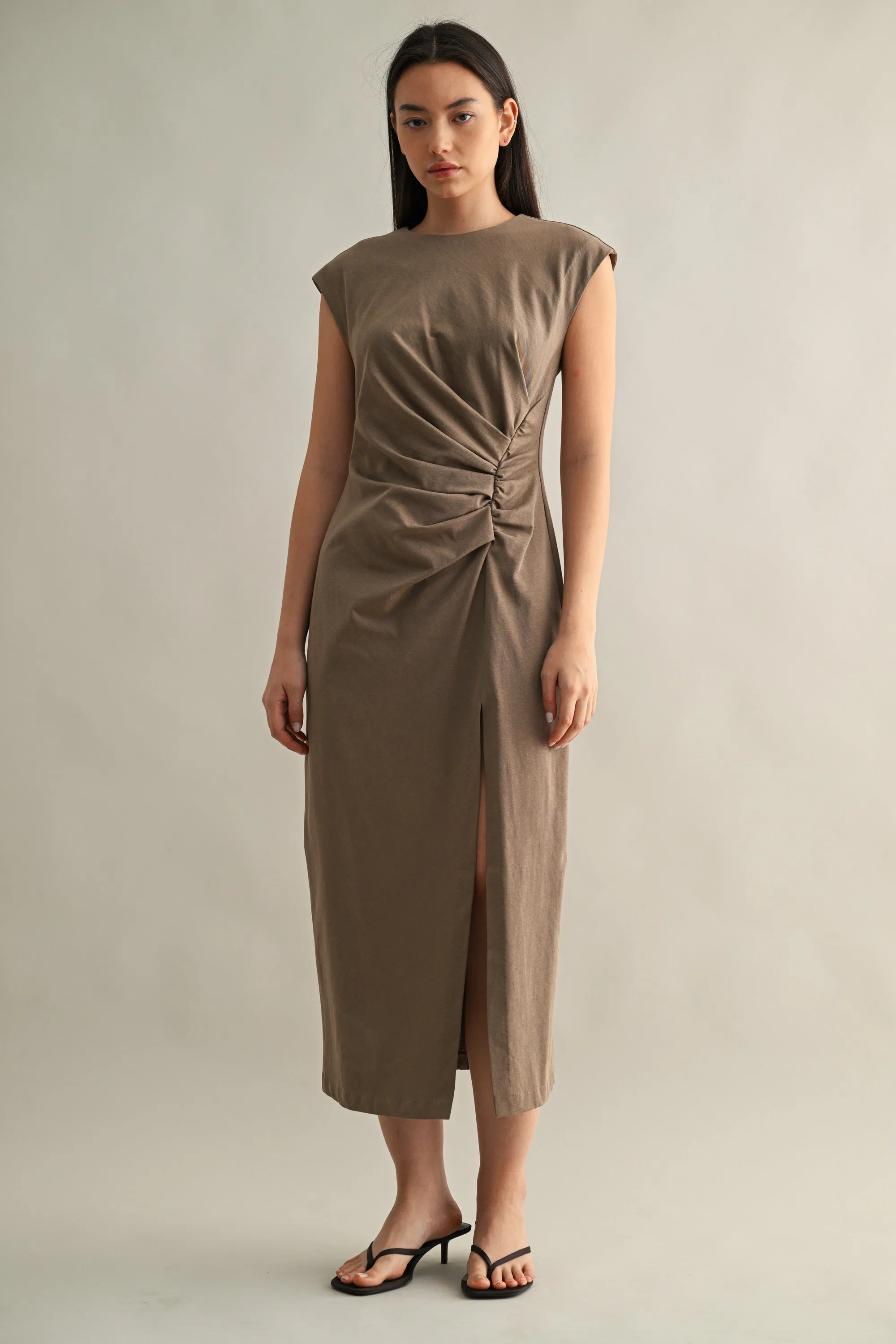 HAZEL RUCHED MIDI DRESS sold by MABLE product image thumbnail 2