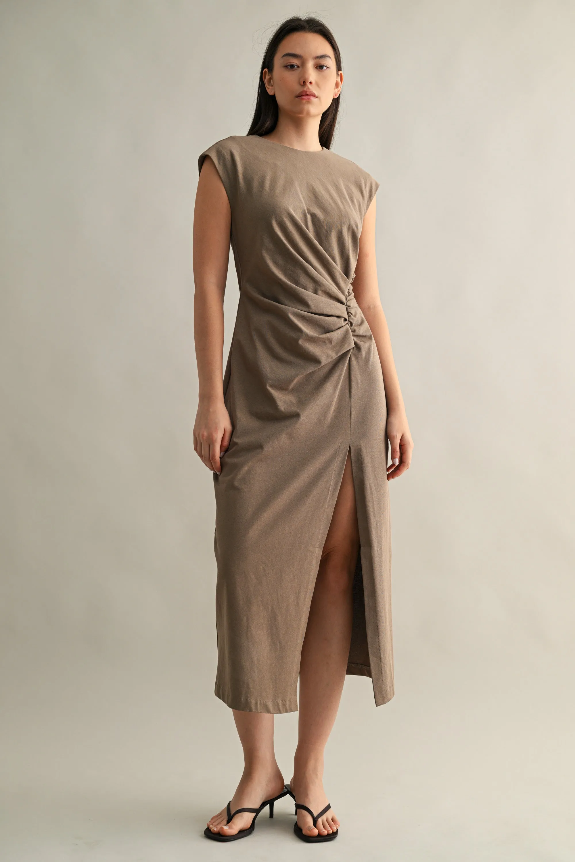 HAZEL RUCHED MIDI DRESS sold by MABLE product image thumbnail 3