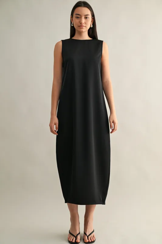 NORA TWIST BACK DETAIL MIDI DRESS made by MABLE