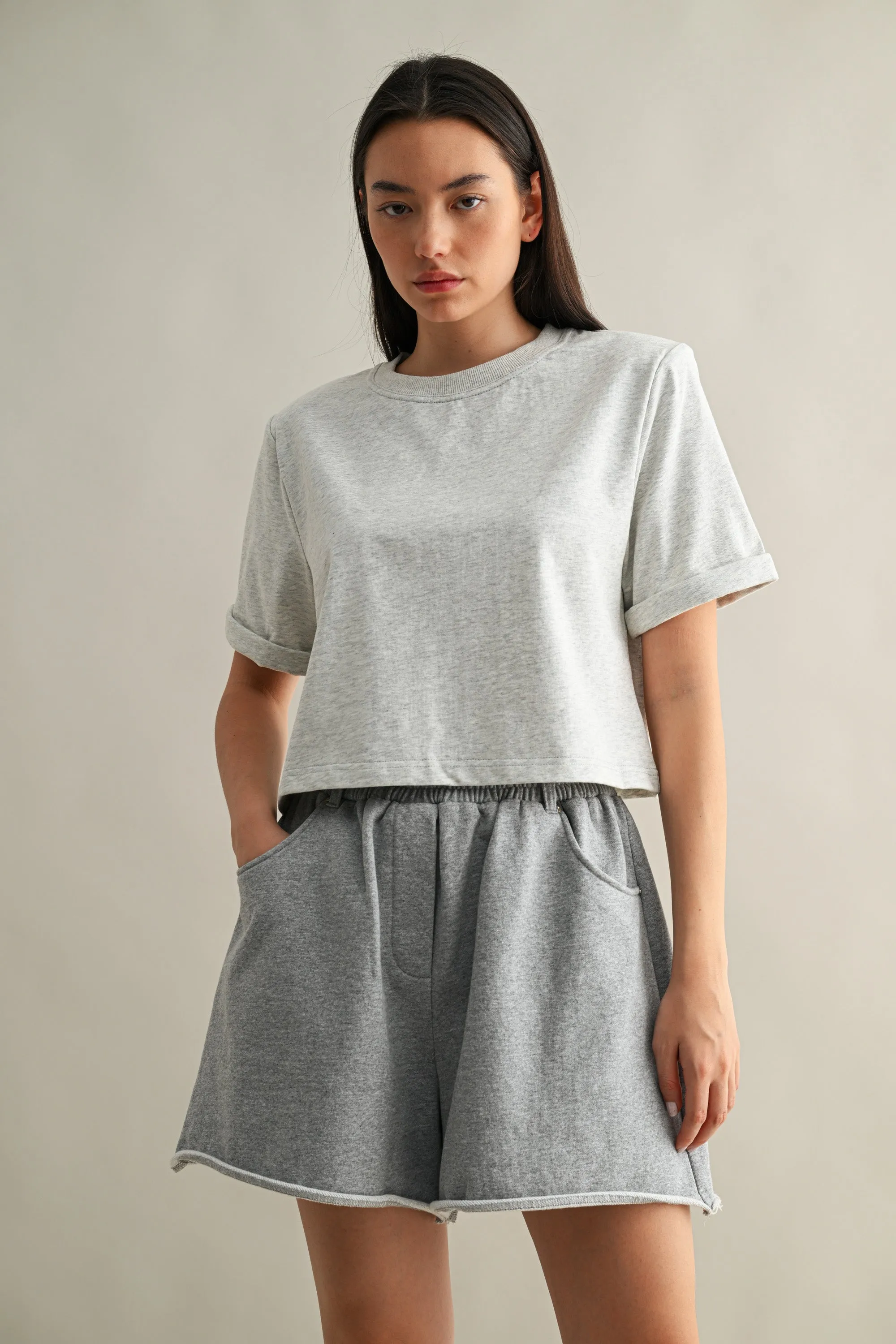 VIKI RELAXED COTTON FRAYED HEM SHORTS sold by MABLE product image thumbnail 3