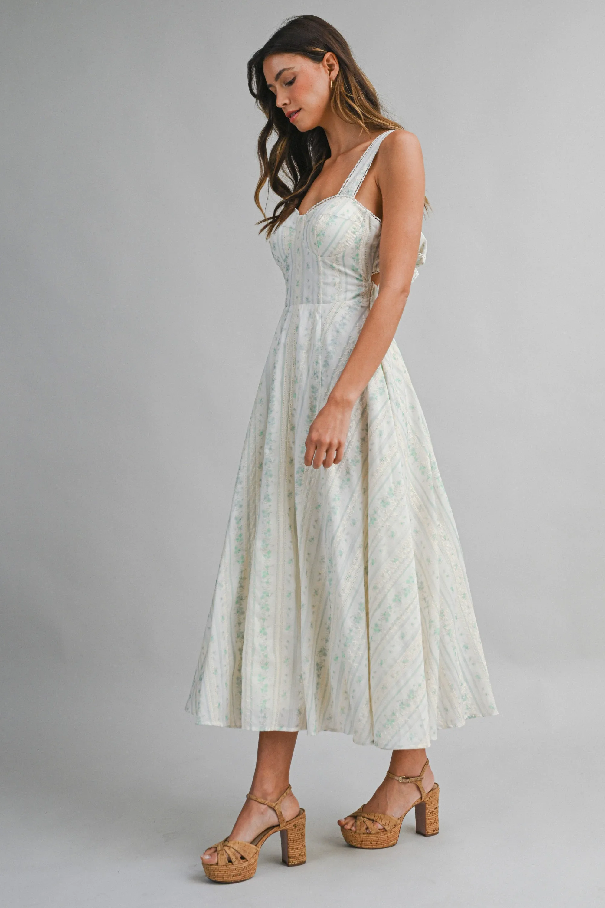 MARY WALL PAPER FLORAL PRINTED DRESS sold by MABLE product image thumbnail 3