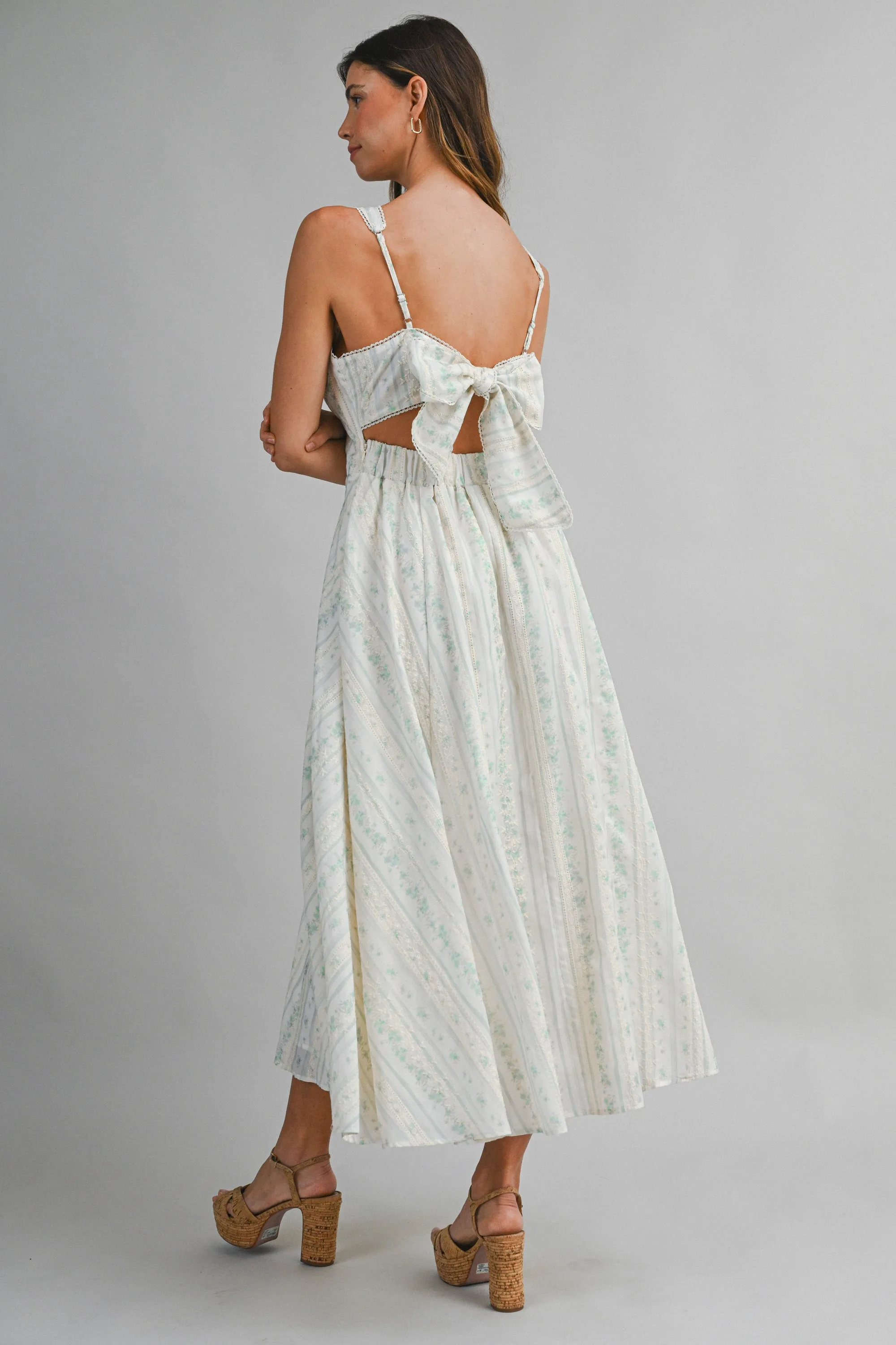 MARY WALL PAPER FLORAL PRINTED DRESS sold by MABLE product image thumbnail 4