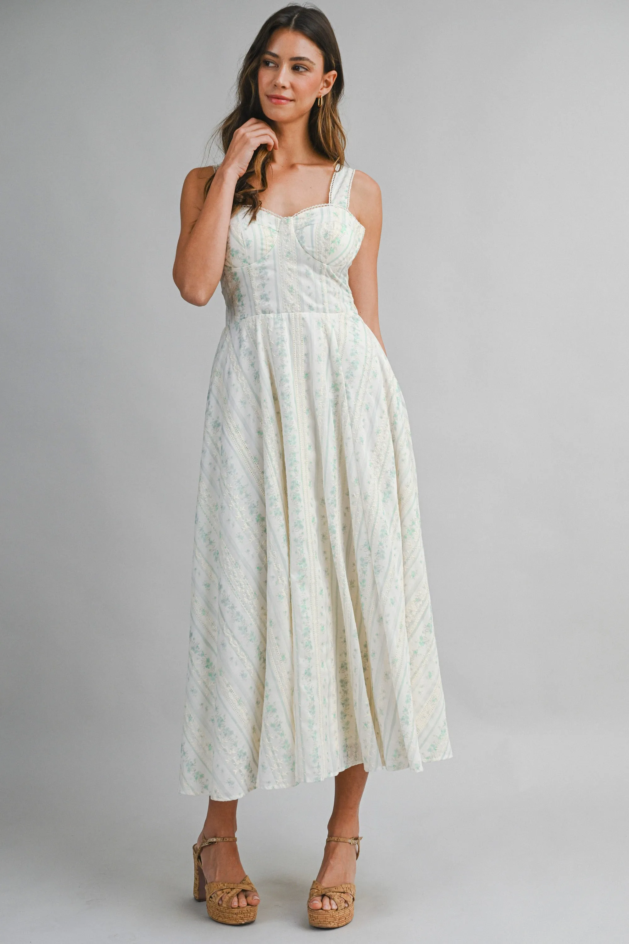 MARY WALL PAPER FLORAL PRINTED DRESS sold by MABLE product image thumbnail 2