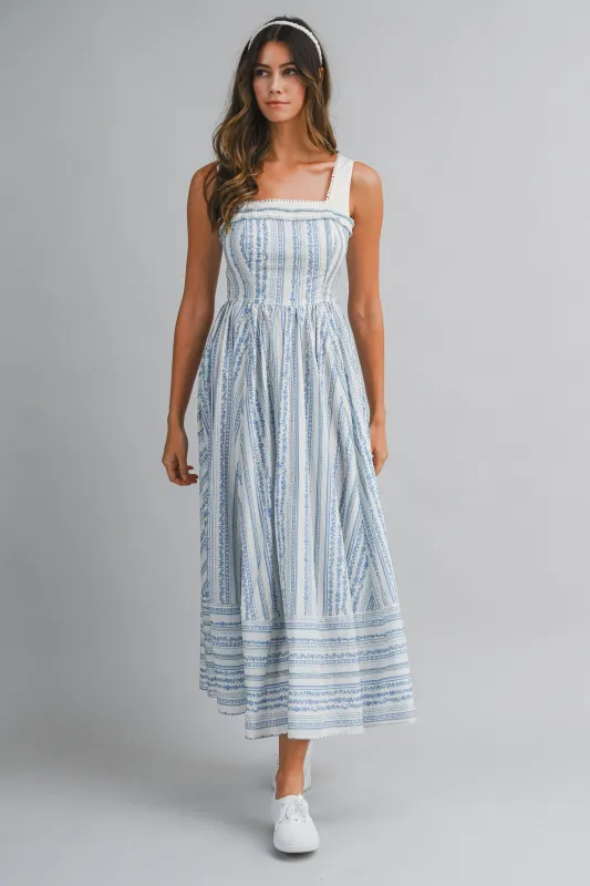 CHAYA WALL PAPER PRINTED MIDI DRESS made by MABLE