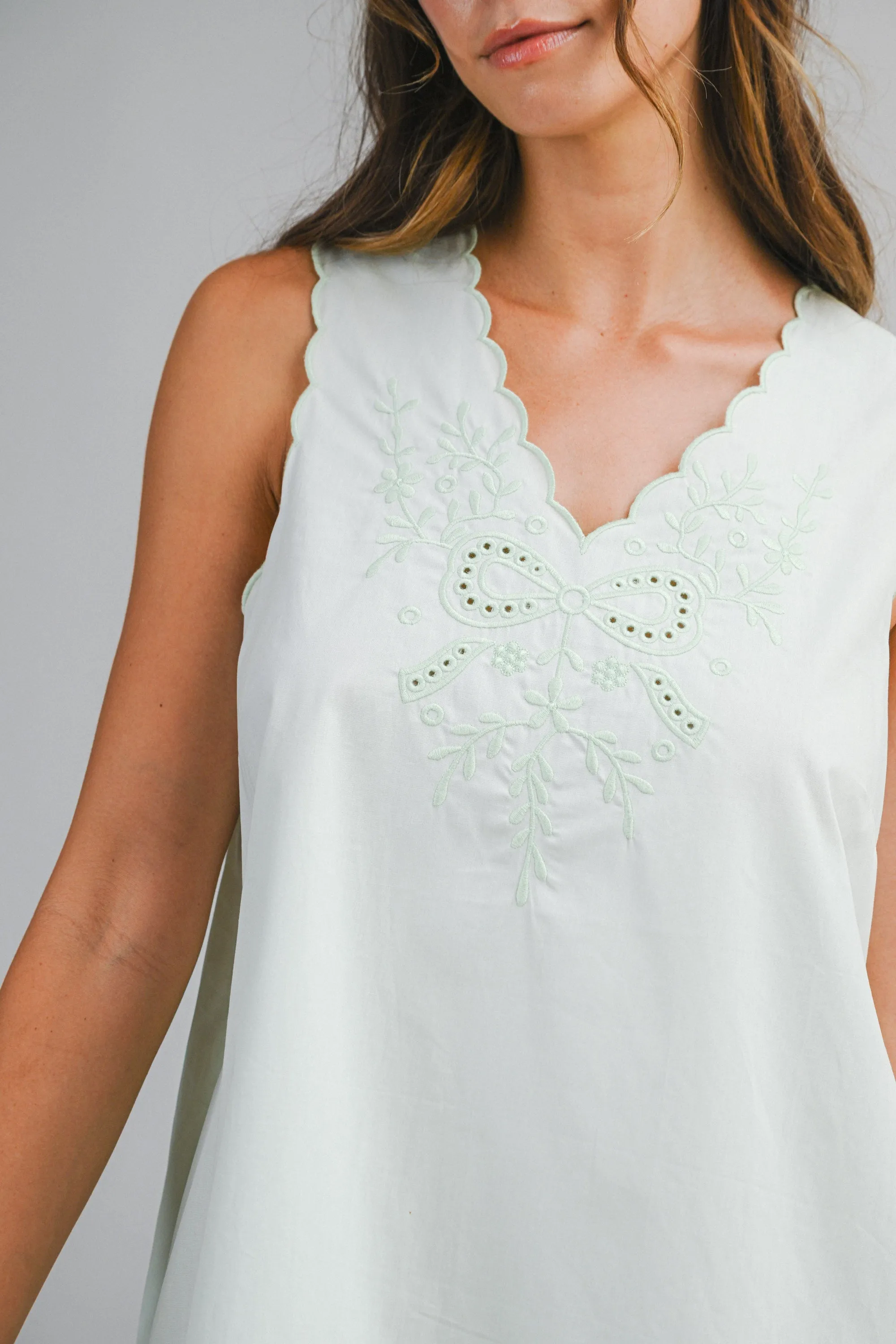 MAREN EMBROIDERED EYELET NECK MINI DRESS sold by MABLE product image thumbnail 5