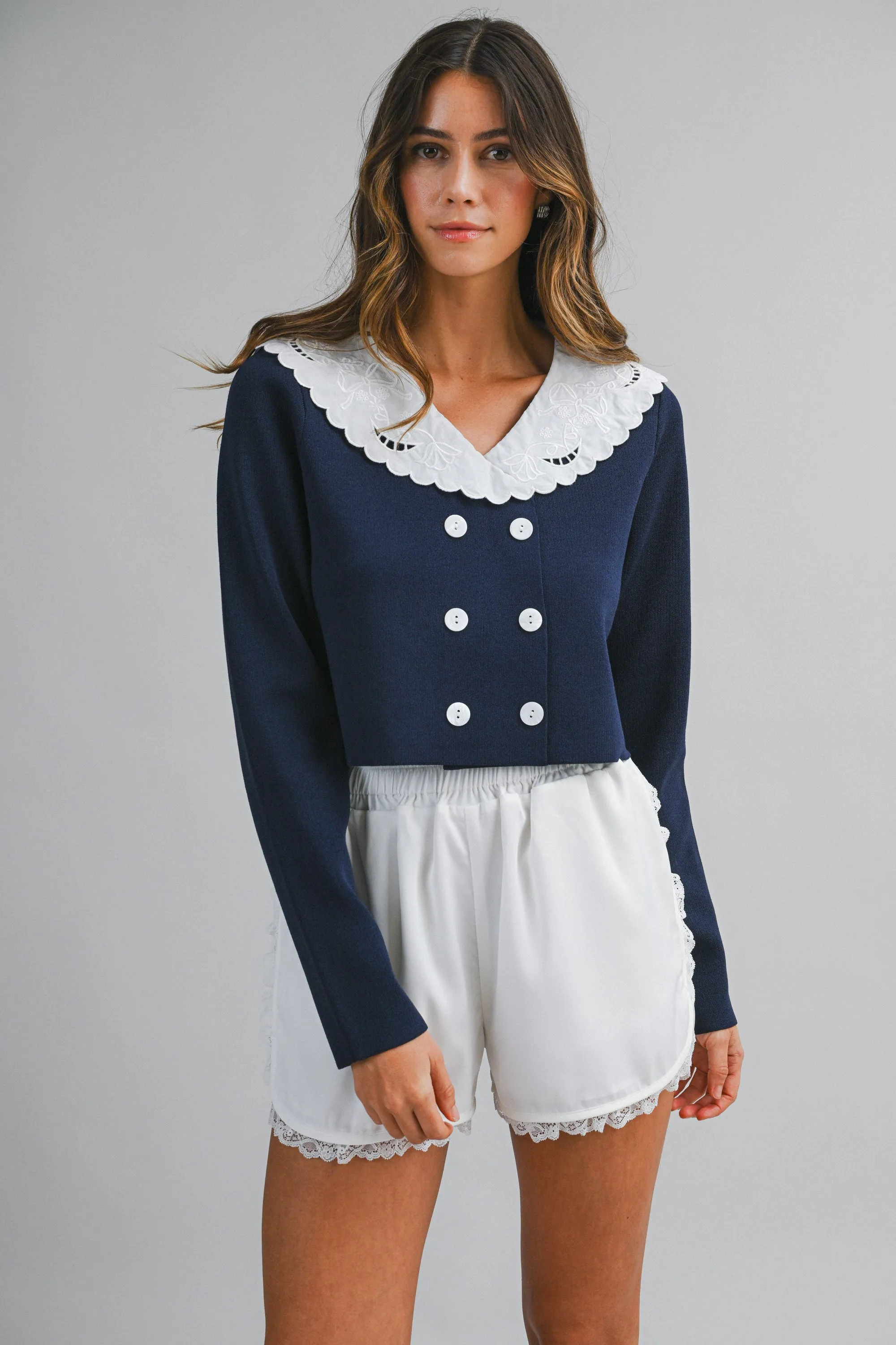 CAMILA DOUBLE BREAST KNIT TOP sold by MABLE product image thumbnail 2