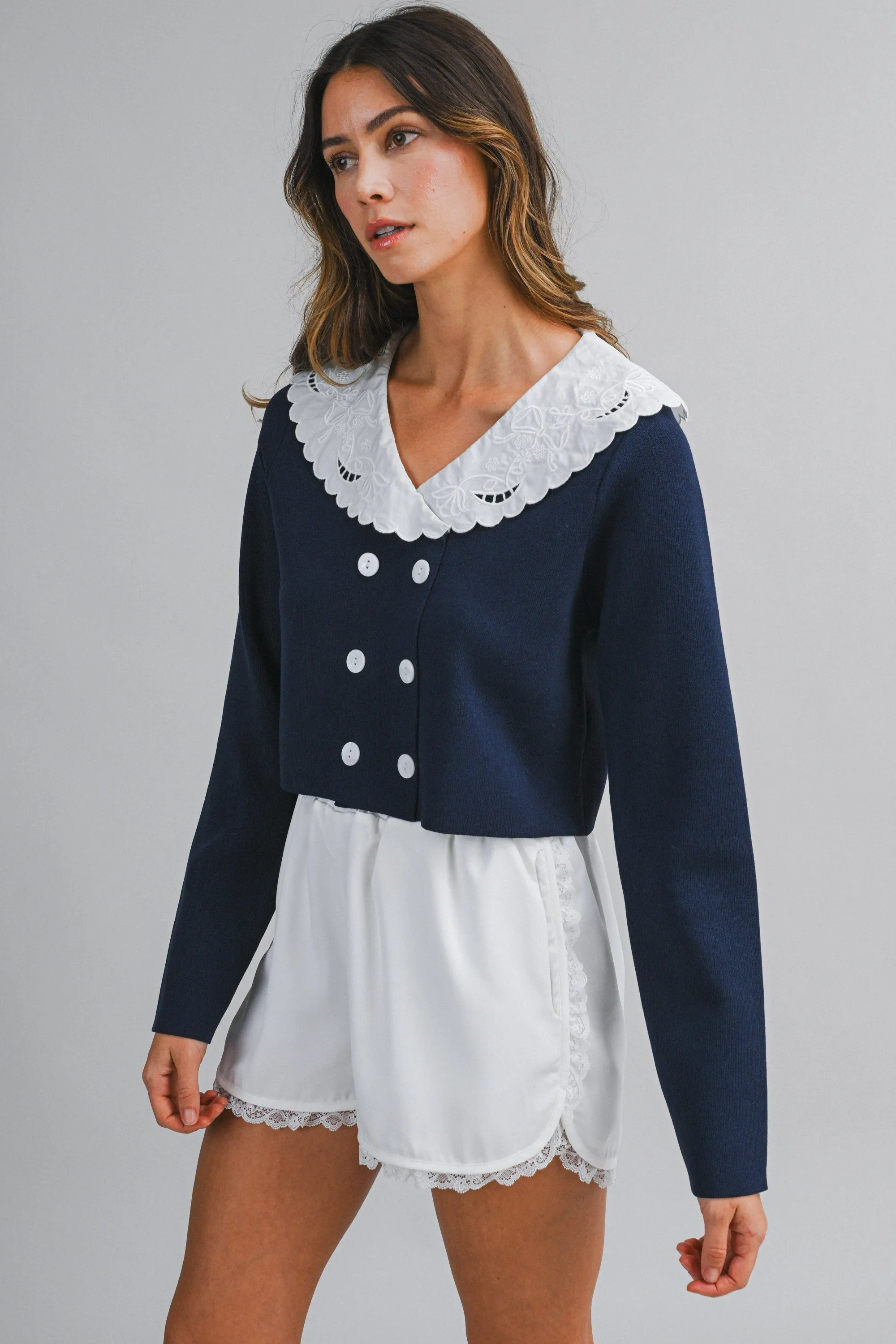 CAMILA DOUBLE BREAST KNIT TOP sold by MABLE product image thumbnail 4