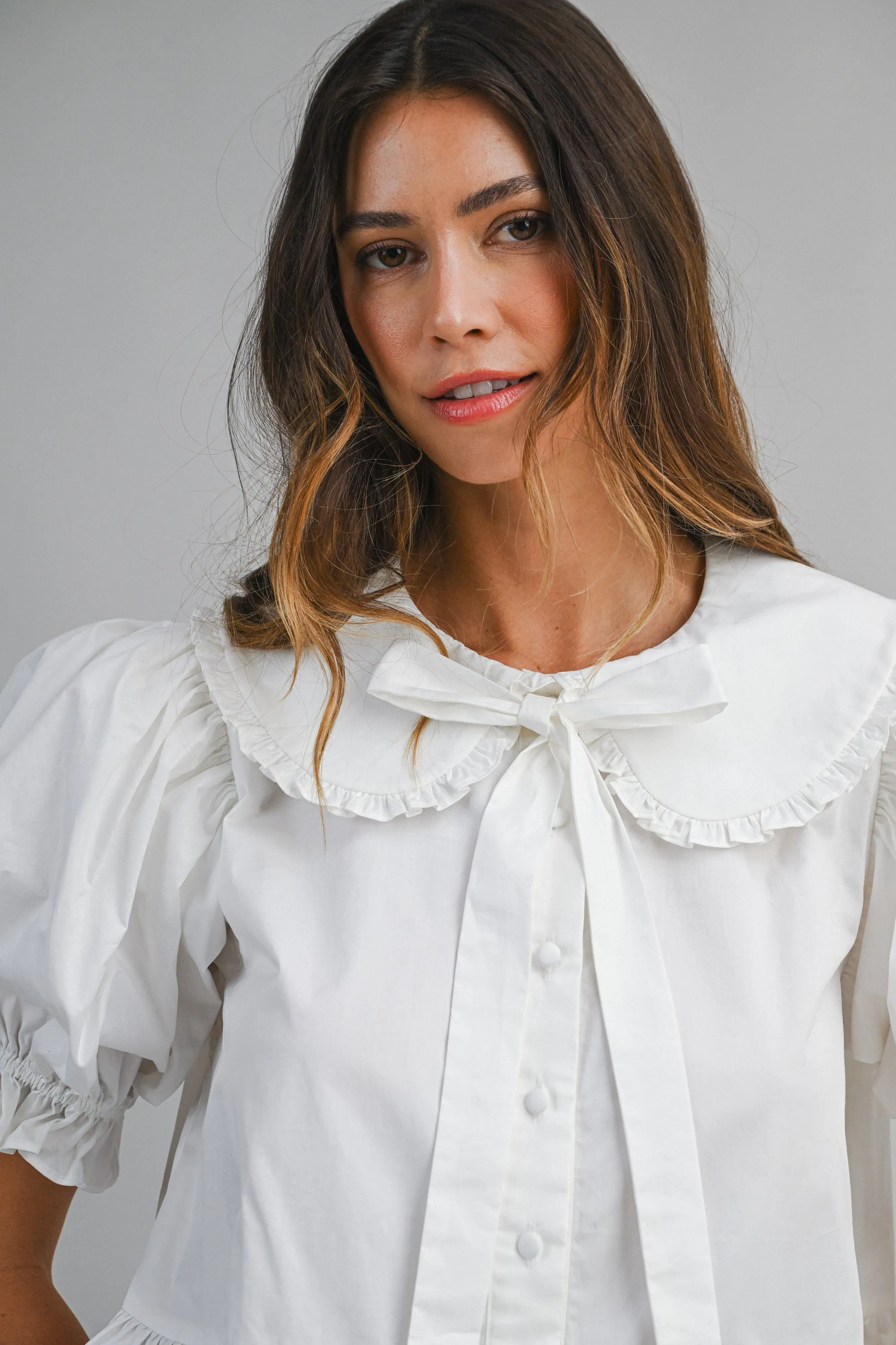 BELLE POPLIN PETER PAN COLLAR BLOUSE sold by MABLE product image thumbnail 5