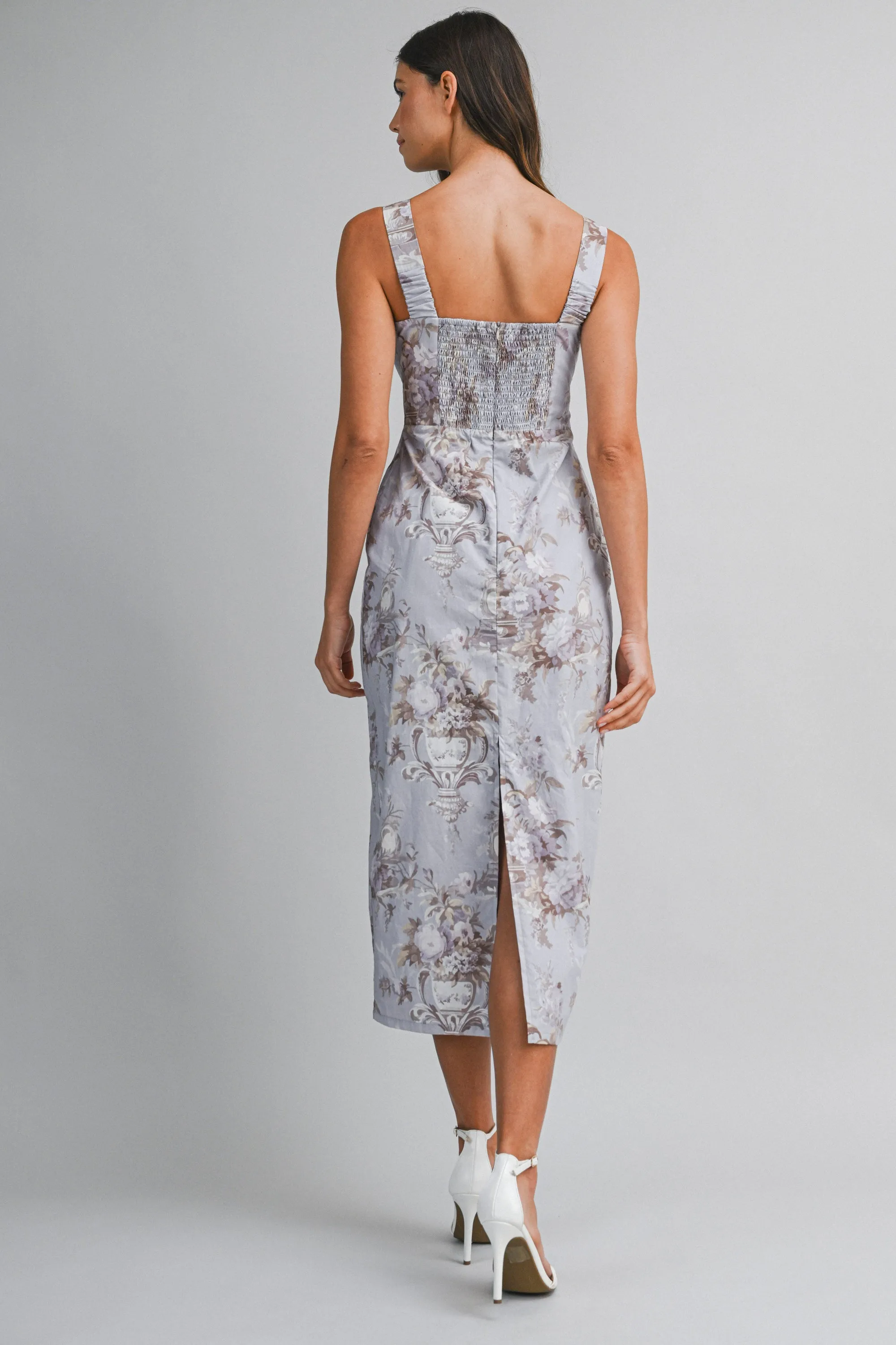 STEPH FLORAL PRINTED SLEEVELESS MIDI DRESS sold by MABLE product image thumbnail 4