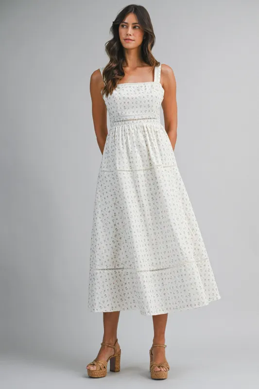 STEFFI FLORAL PRINTED MIDI DRESS made by MABLE