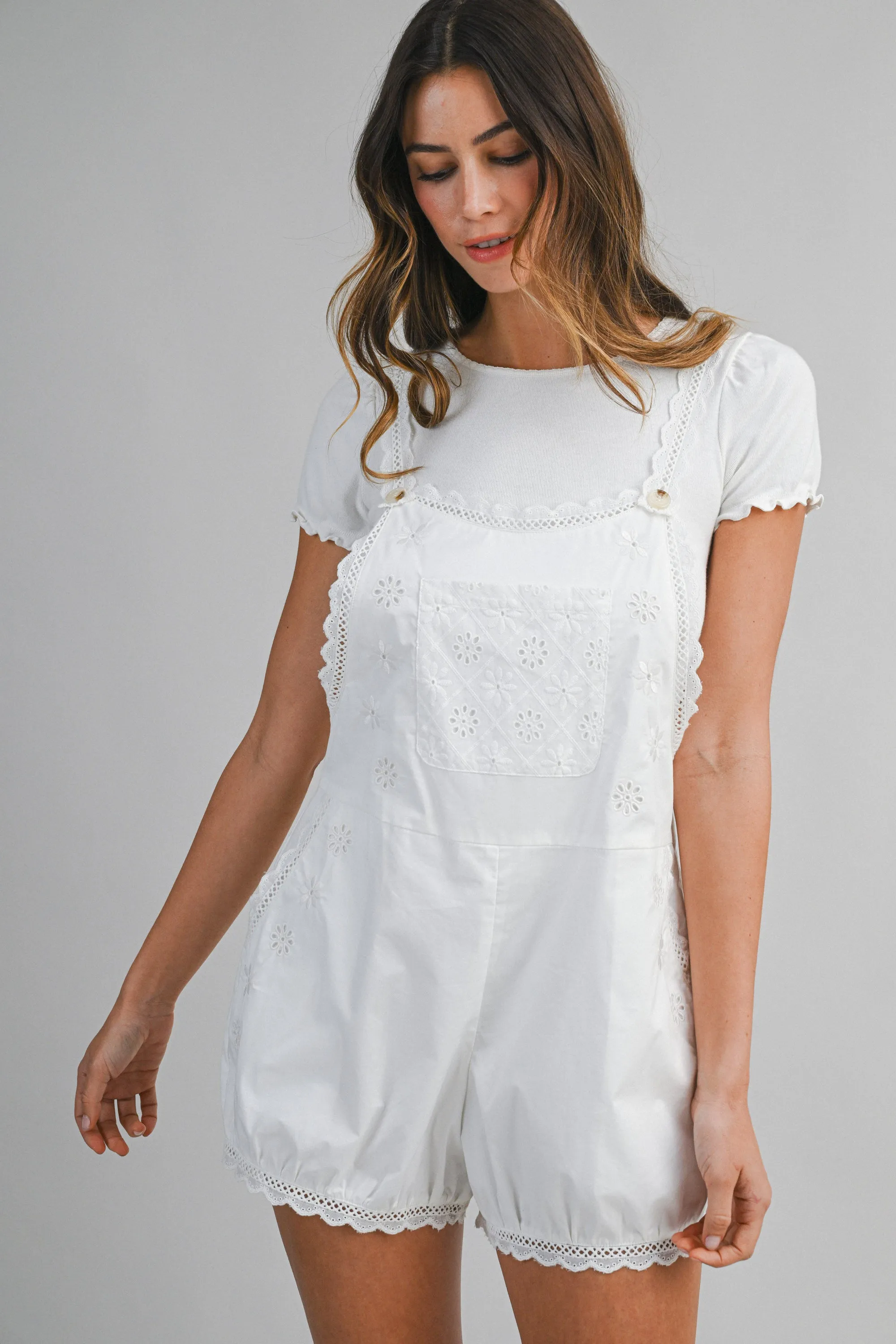 EWA EYELET ROMPER WITH TRIM DETAIL sold by MABLE product image thumbnail 2