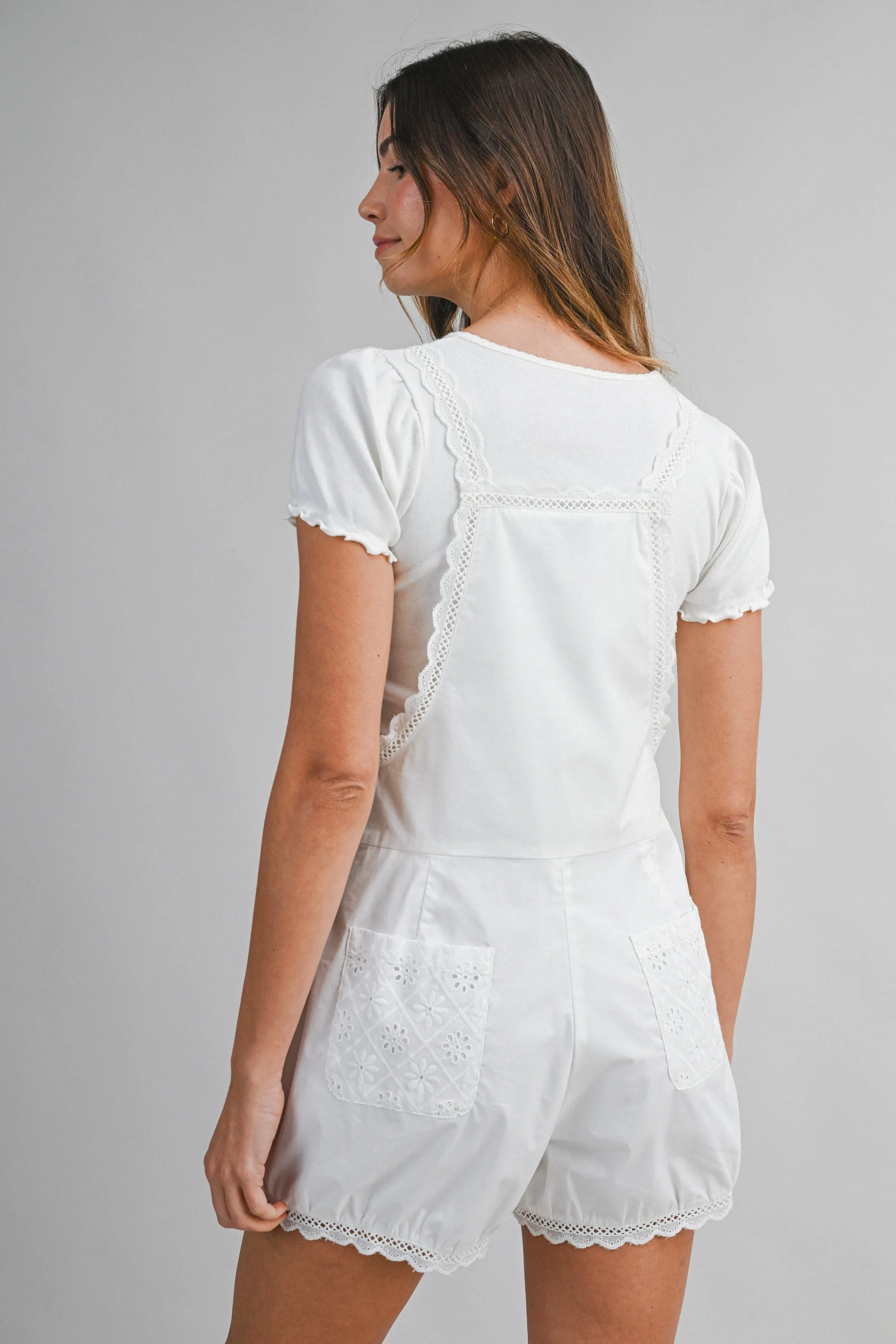 EWA EYELET ROMPER WITH TRIM DETAIL sold by MABLE product image thumbnail 3