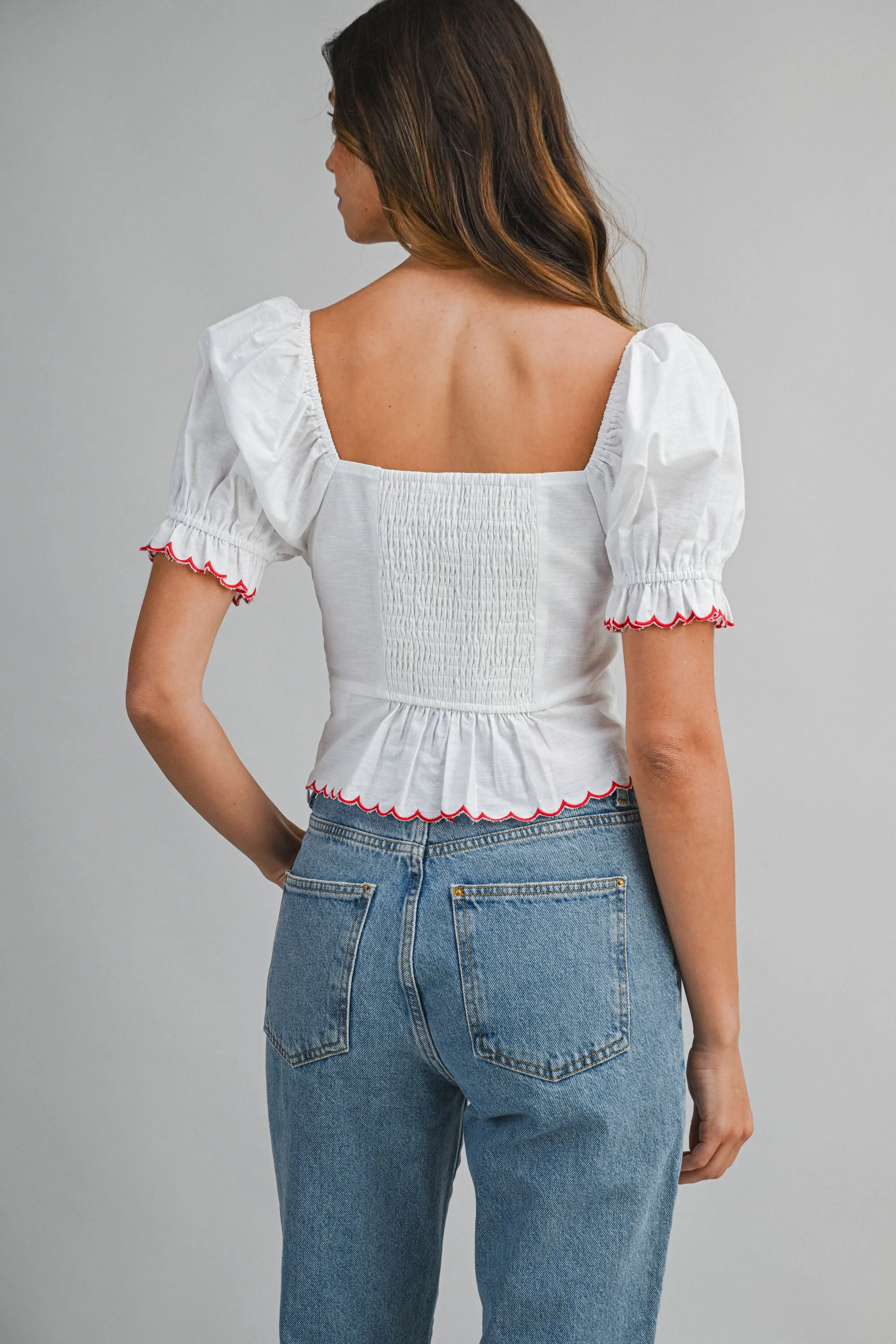 SOL EMBROIDERY SHORT SLEEVE TOP sold by MABLE product image thumbnail 3