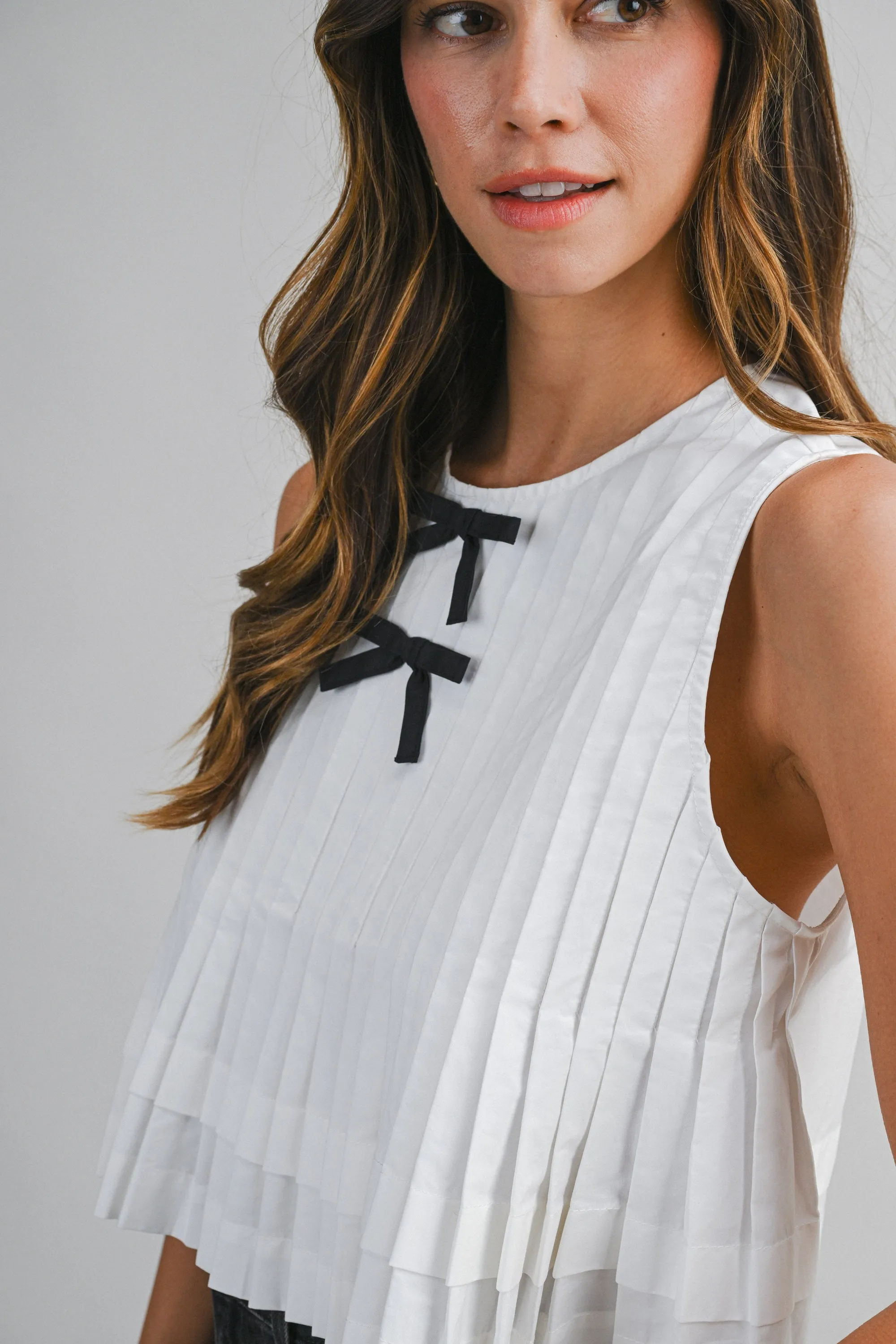 NEVAEH PLEATED SLEEVELESS TOP sold by MABLE product image thumbnail 4