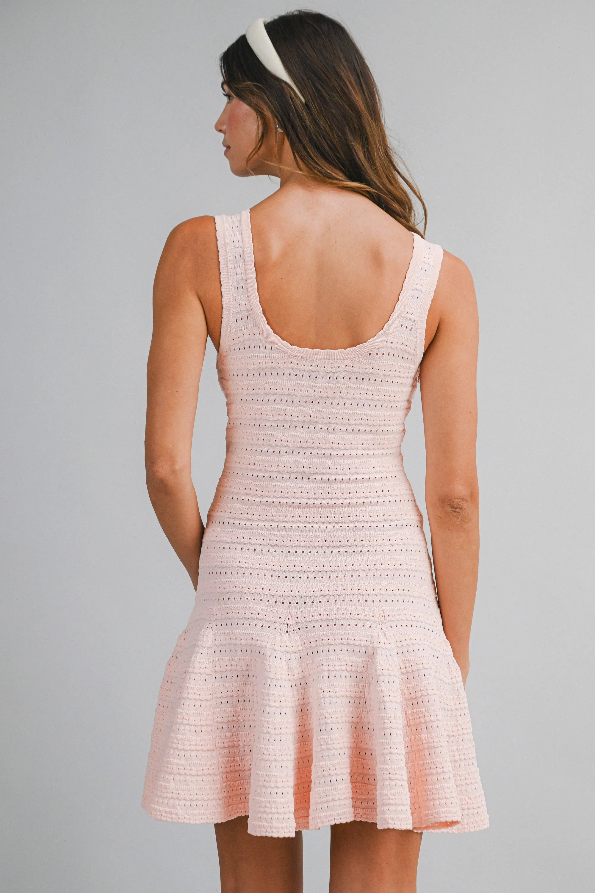AVIANA KNIT POINTELLE DRESS sold by MABLE product image thumbnail 3