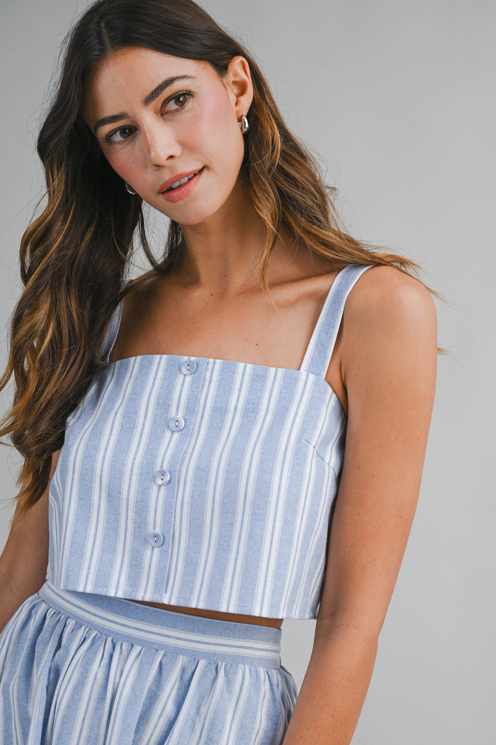 AMELIE STRIPE STRAP SHOULDER TOP AND SKIRT SET sold by MABLE product image thumbnail 5