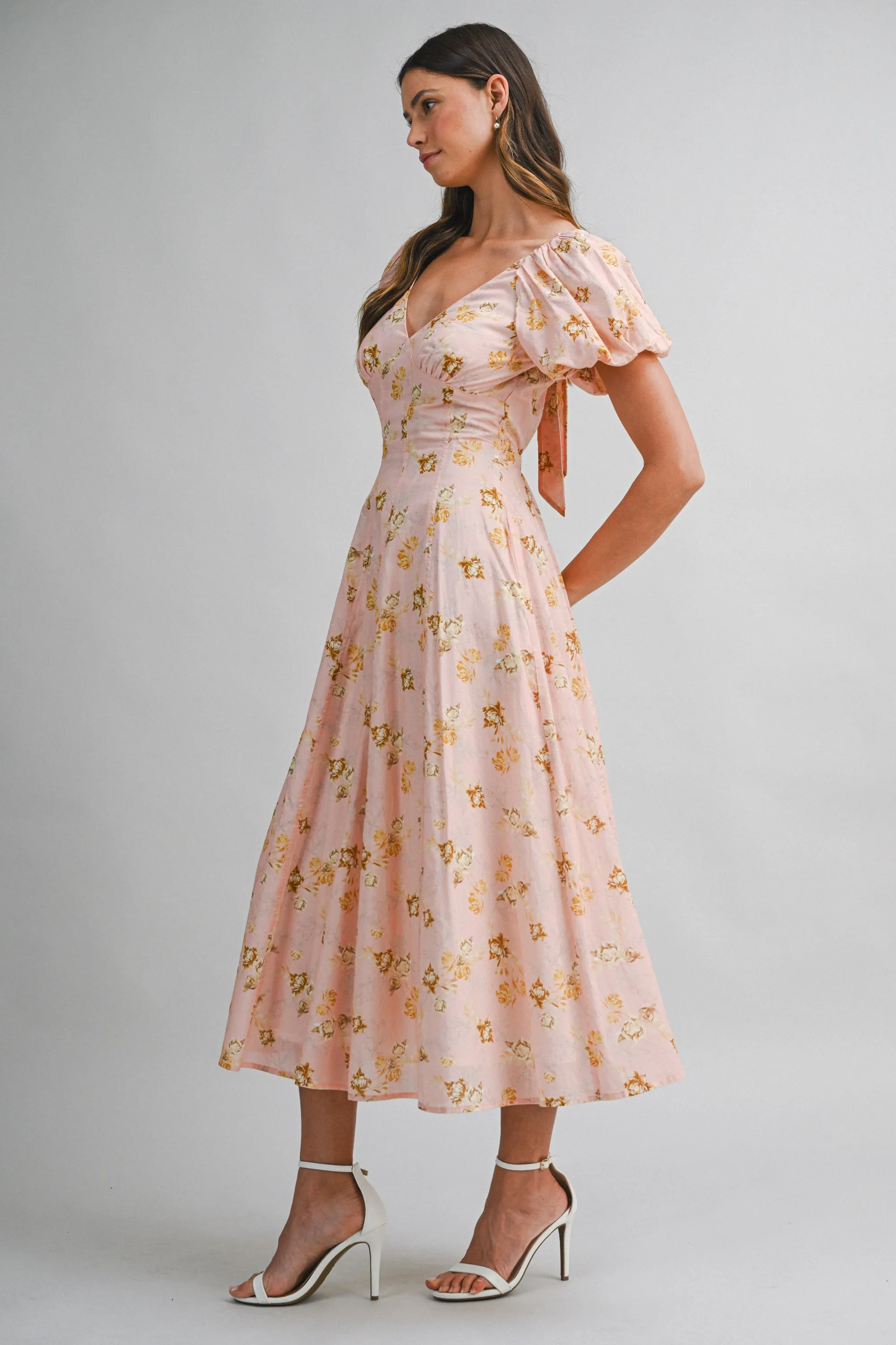 AVENE FLORAL PRINTED MIDI DRESS sold by MABLE product image thumbnail 3